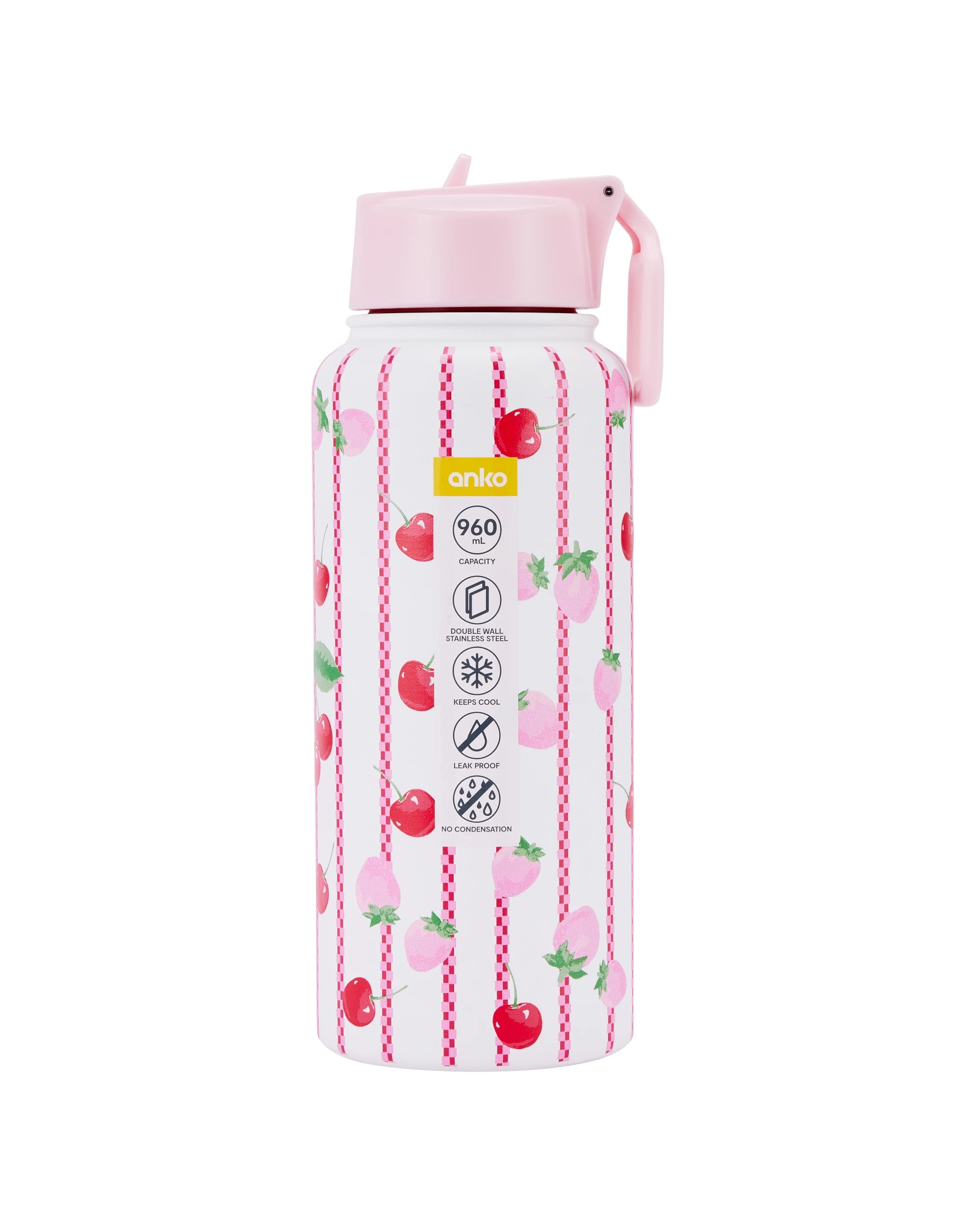 7 960ml Fruit Double Wall Insulated Cylinder Drink Bottle, 7 of 7