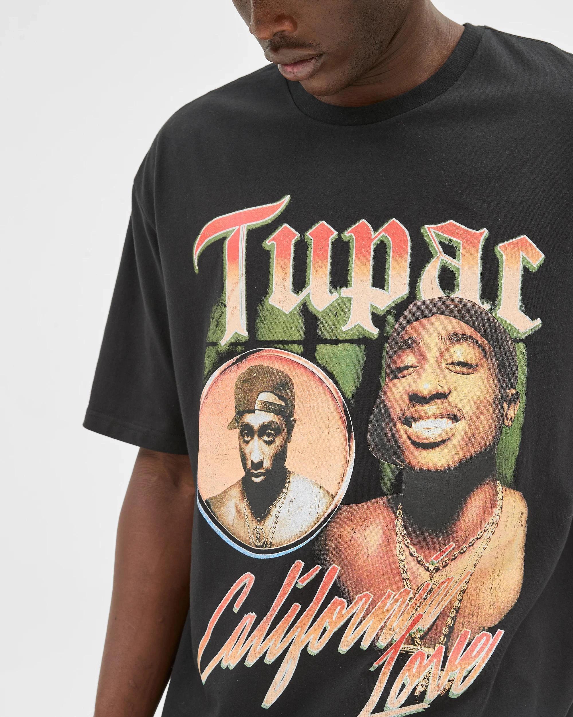5 Licensed Tupac T-Shirt BLACK, 5 of 6