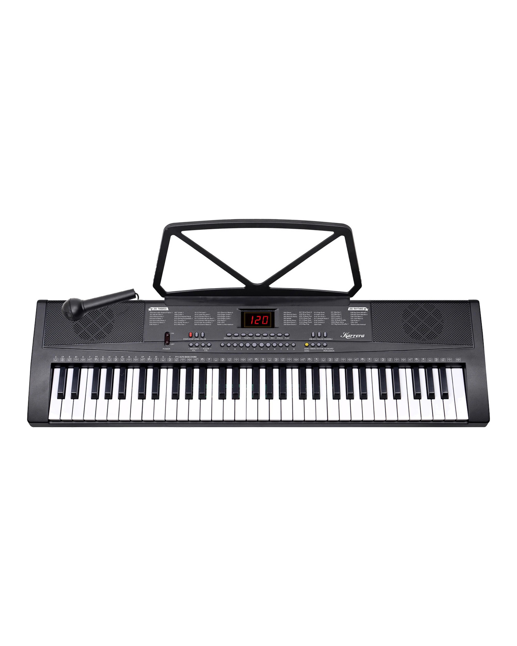1 Karrera 61-Key Electronic Piano Keyboard 75cm in Black CHJ-61-75 - Black, 1 of 7