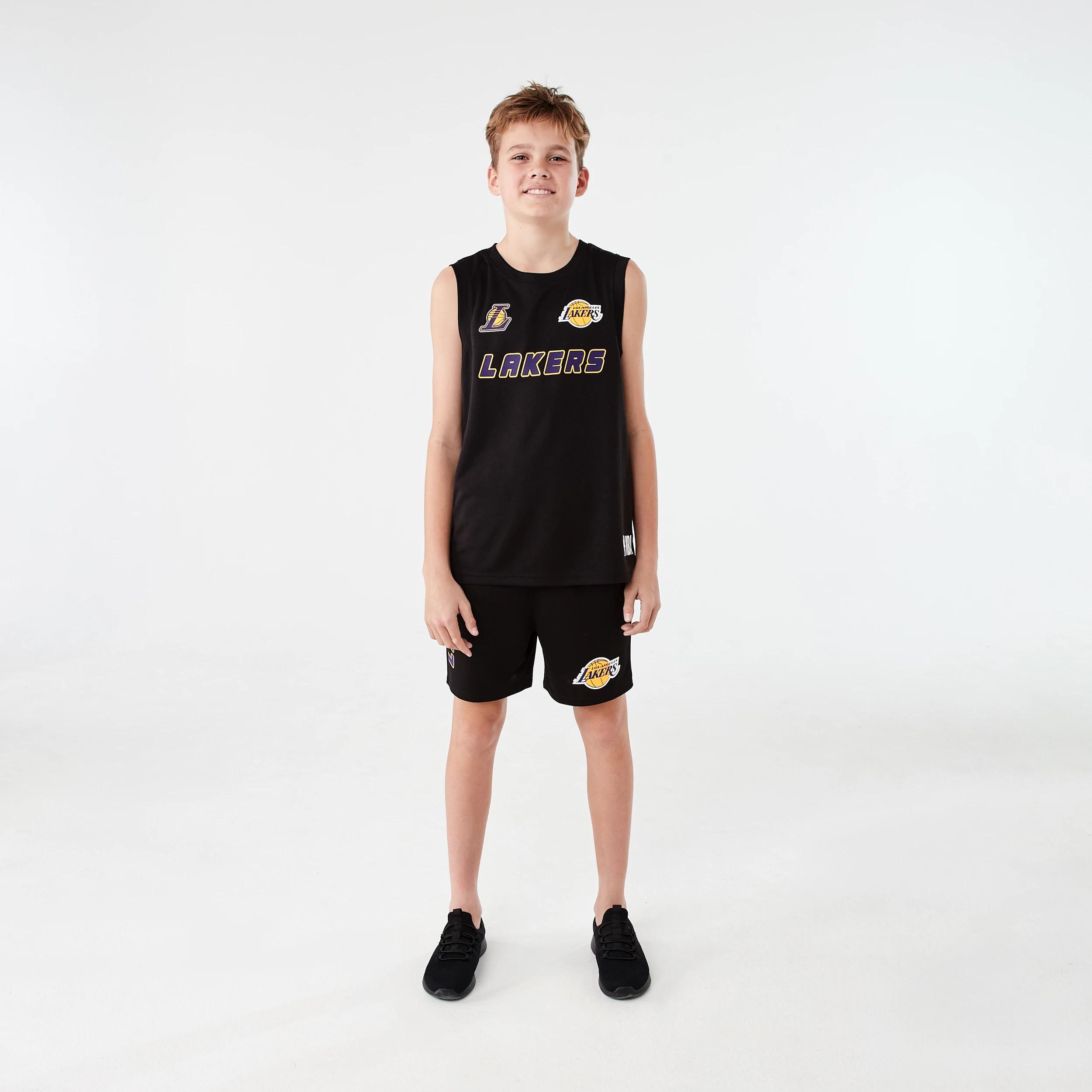 7 Official NBA Kids Mesh Shorts BLACK LAKERS MESH SHORT, 7 of 8