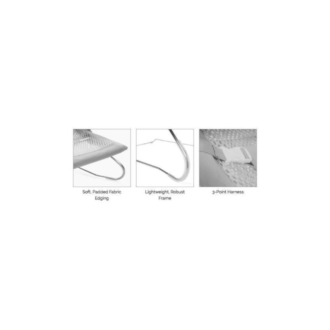 4 Vee Bee Baby Bouncer With Safety Harness And Padded Mesh Seat - Navy - Blue, 4 of 4