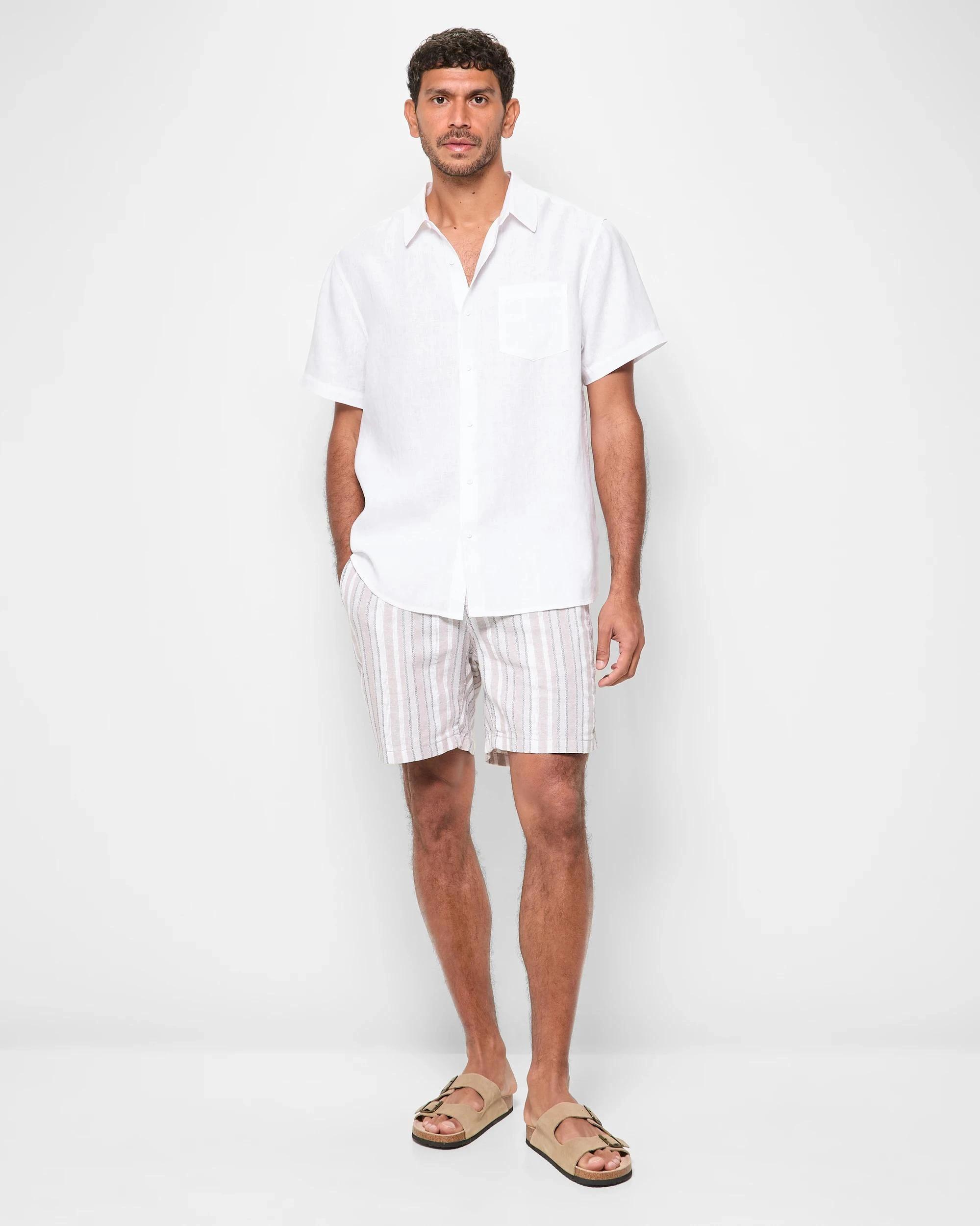 2 Target Man European Linen Short Sleeve Shirt WHITE, 2 of 9