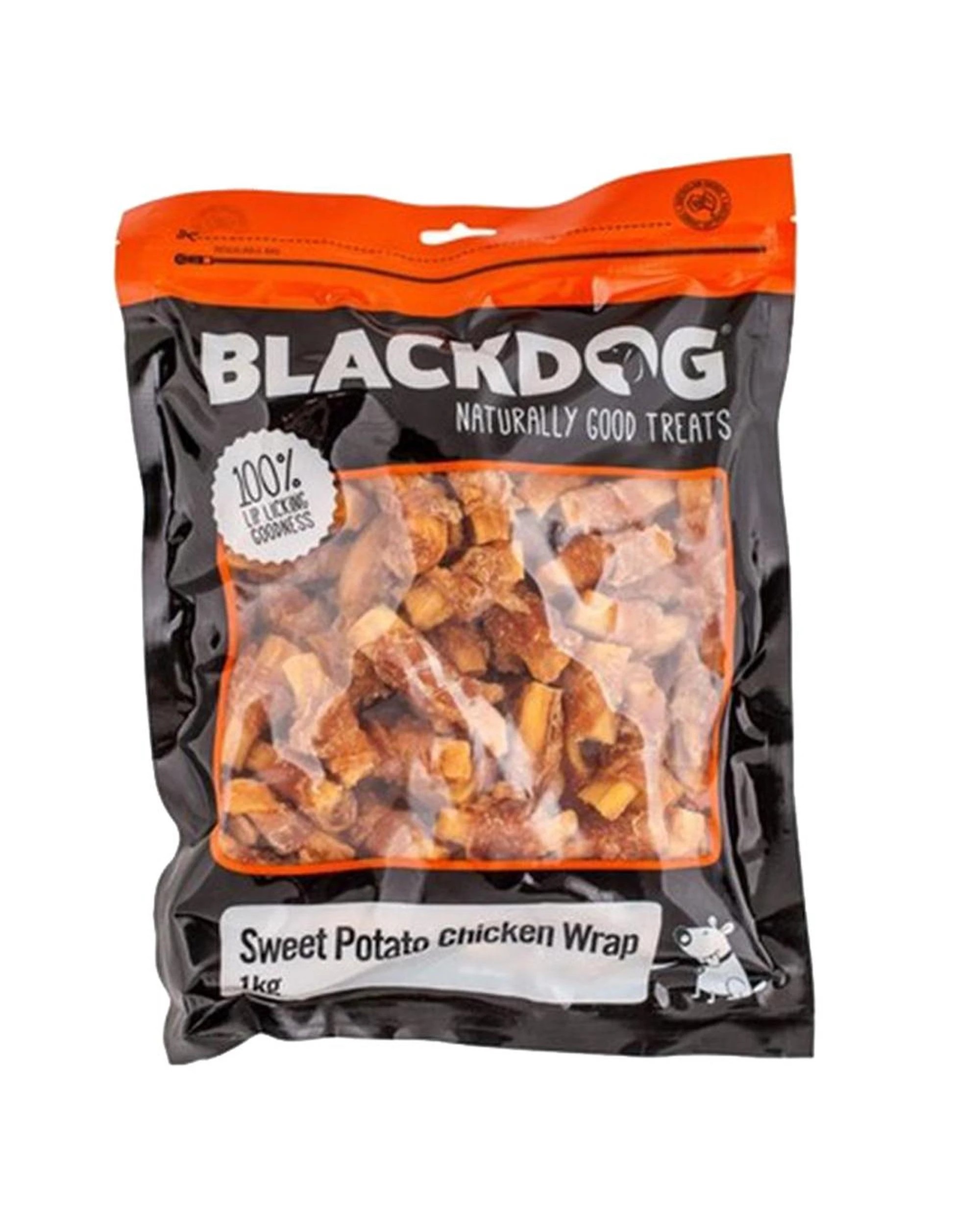 1 Blackdog Sweet Potato Chicken Wrap Natural Dog Treats 1kg, 1 of 1