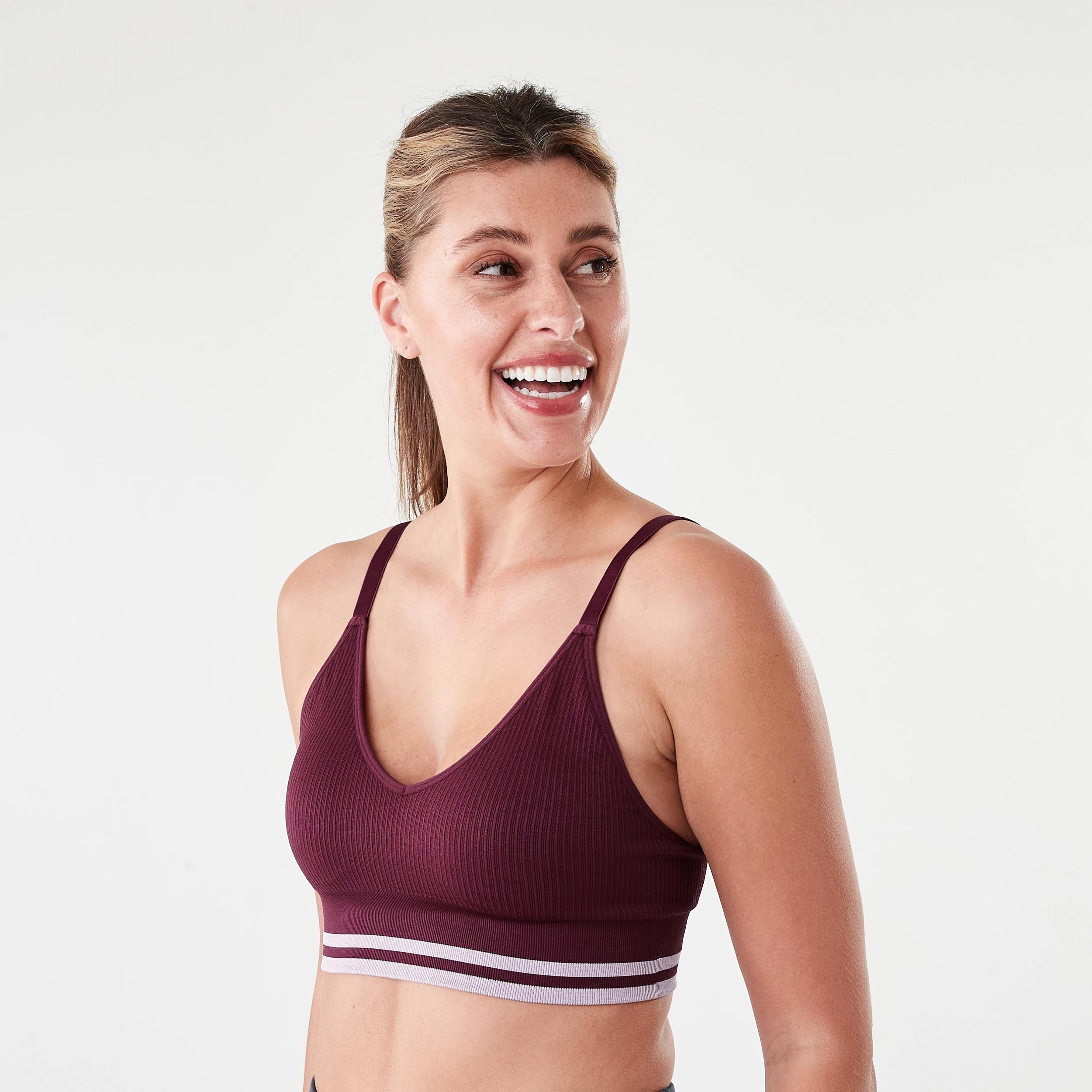 2 Sports Medium Support Seamfree Crop Top WINDSOR WINE, 2 of 6