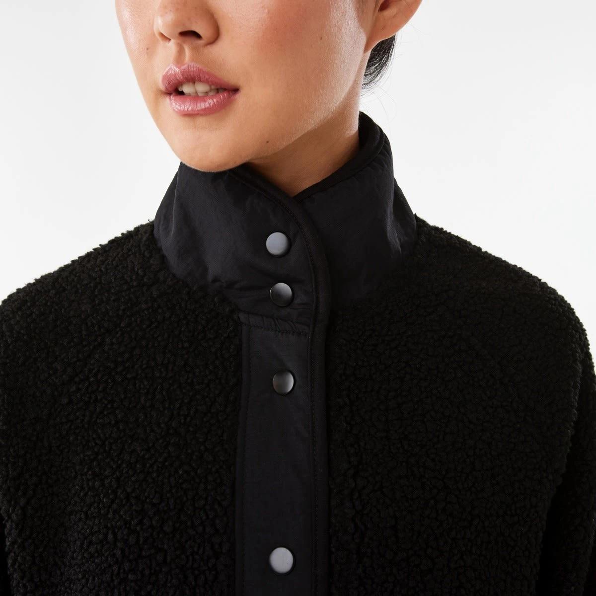 7 Active Womens Sherpa Patch Jacket Black, 7 of 9