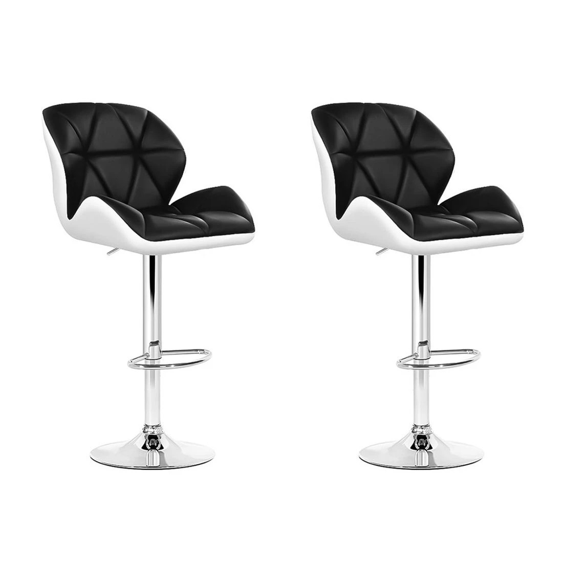 2 Artiss 2x Bar Stools Gas Lift Padded Leather  & - Multi, 2 of 8