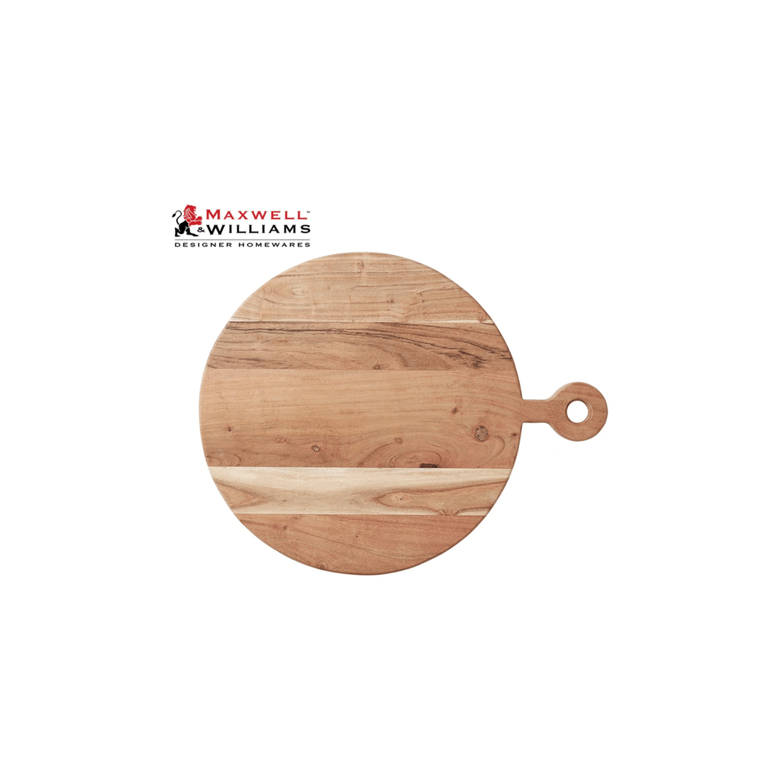 1 Maxwell & Williams Menara Round Acacia Wood Serving Paddle 45x36 Cm Kitchen
 - Plain, 1 of 5