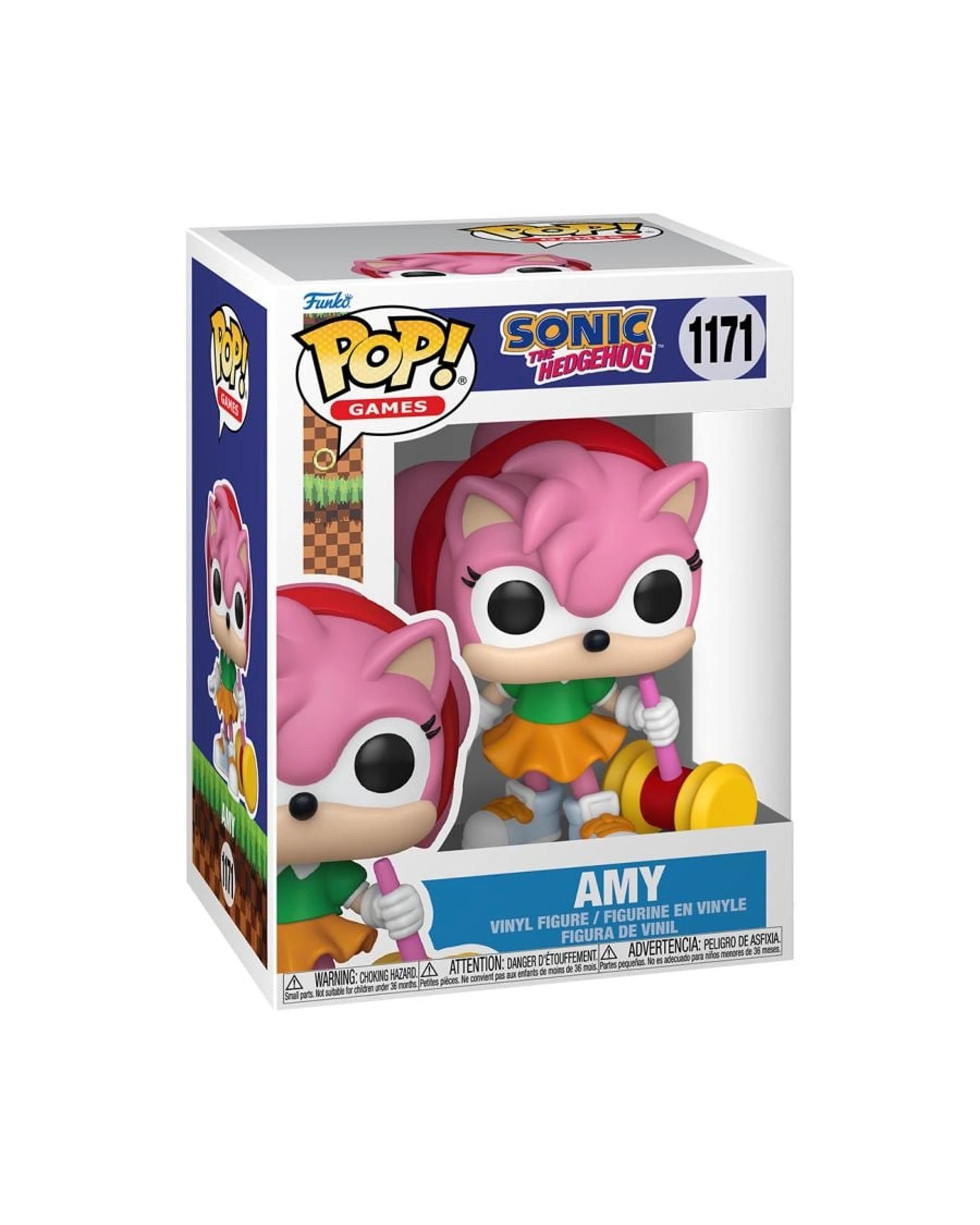 3 Sonic the Hedgehog Amy Rose with Piko Hammer Funko POP! Vinyl, 3 of 6