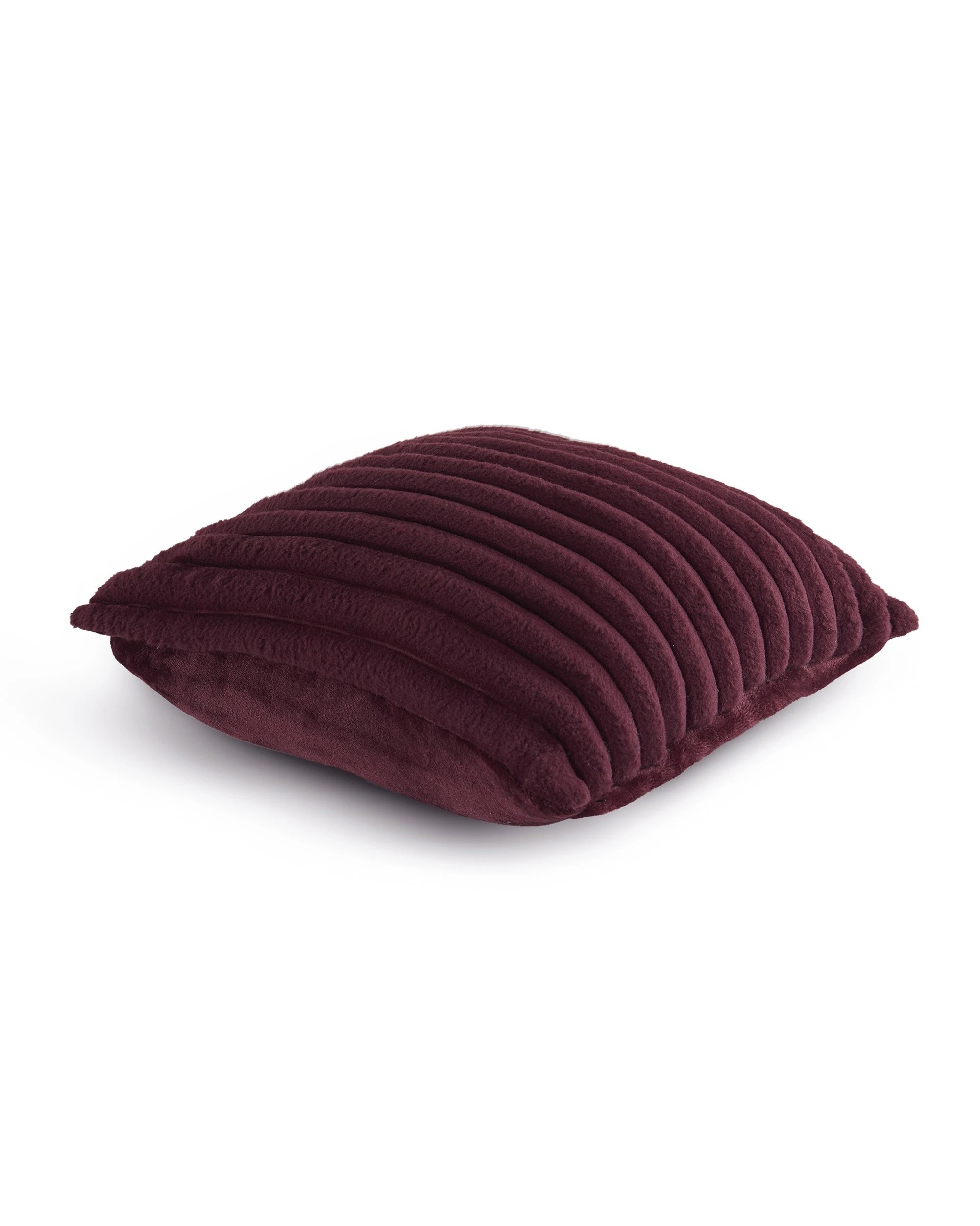 3 Dreamaker Chunky Embossed Fleece Cushion 50x50cm - Cherry, 3 of 6