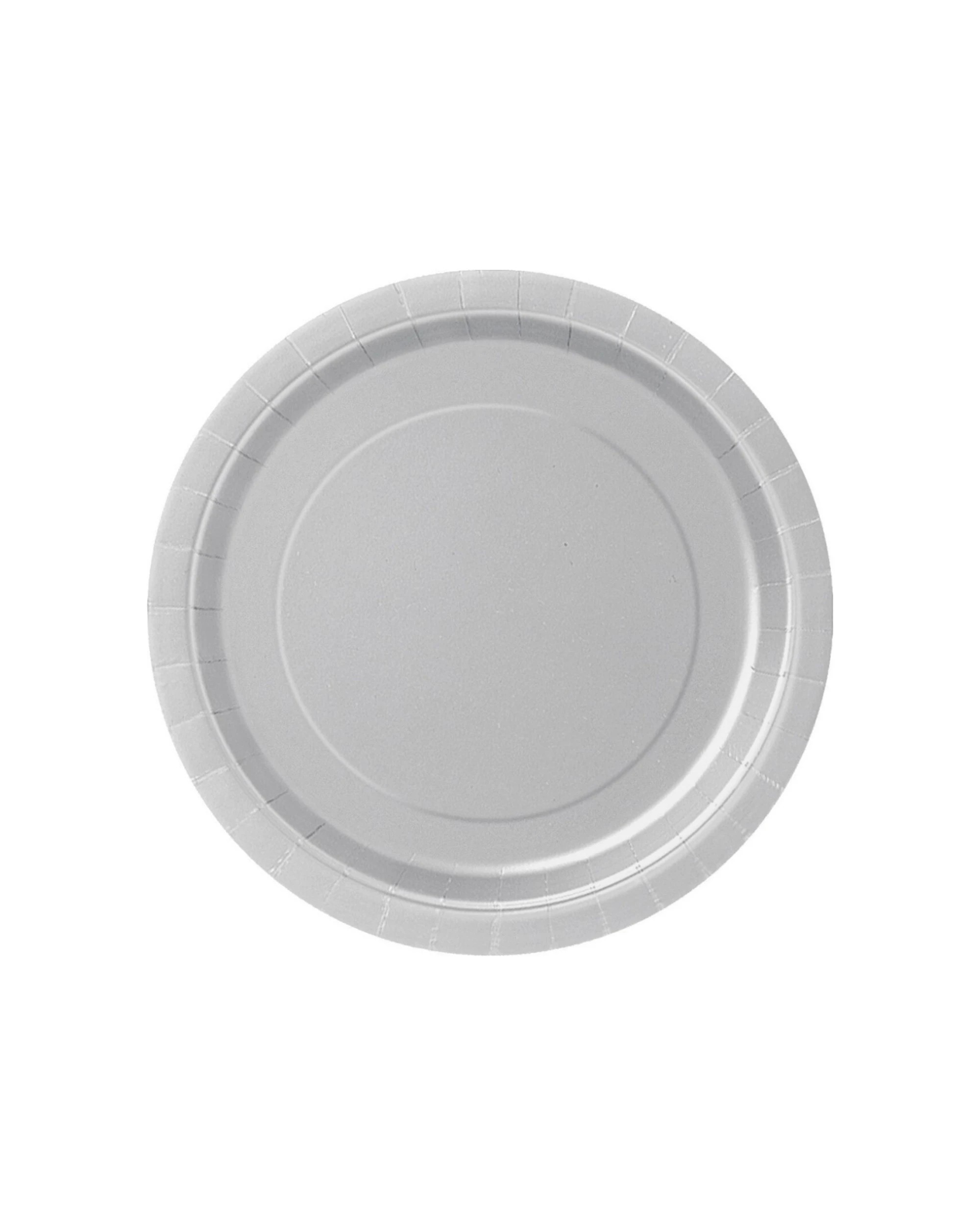 2 Meteor Party 8pc 7 Inch Paper Plates Tableware 18cm - Silver, 2 of 2
