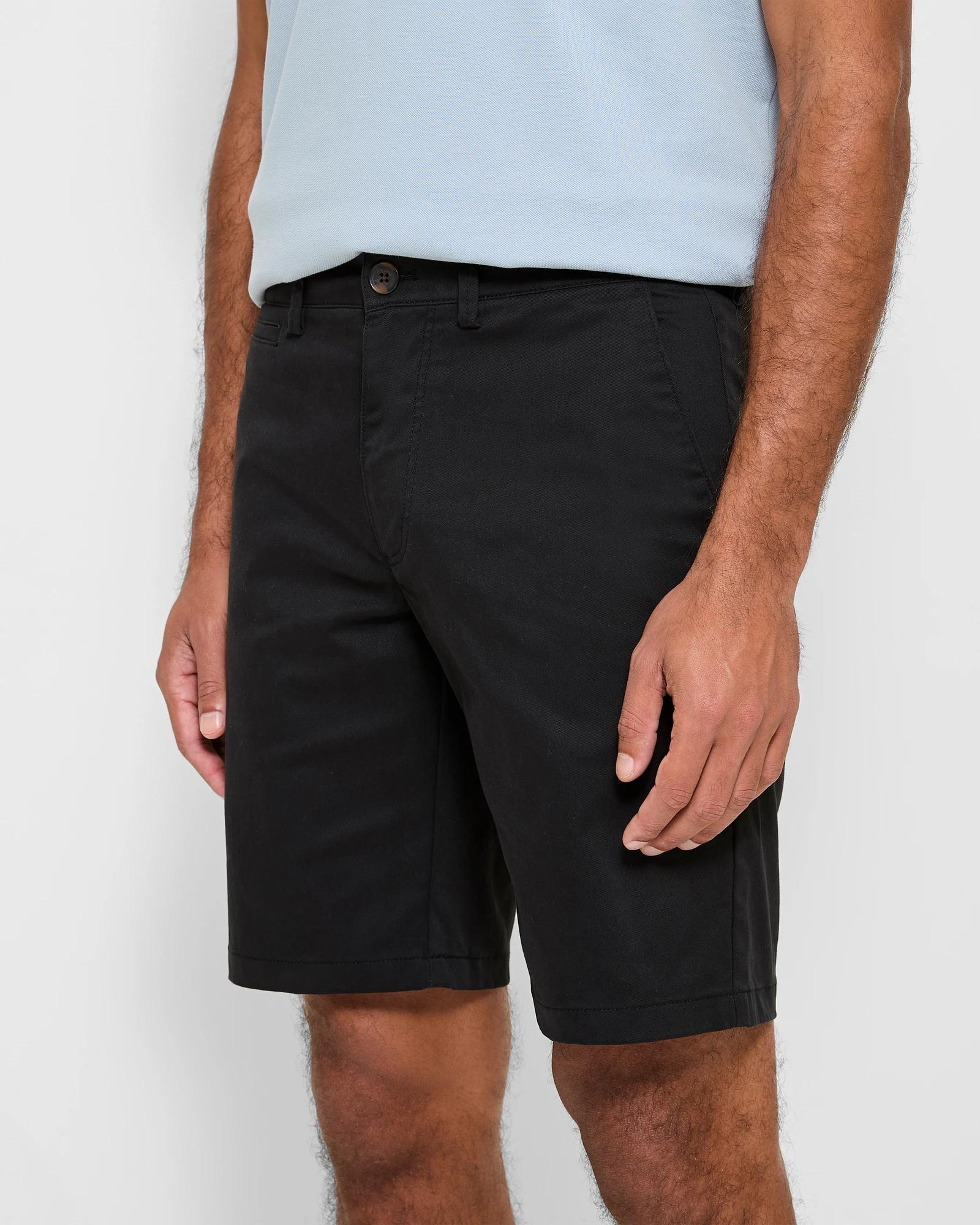 3 Target Australian Cotton Regular Stretch Chino Shorts BLACK, 3 of 5