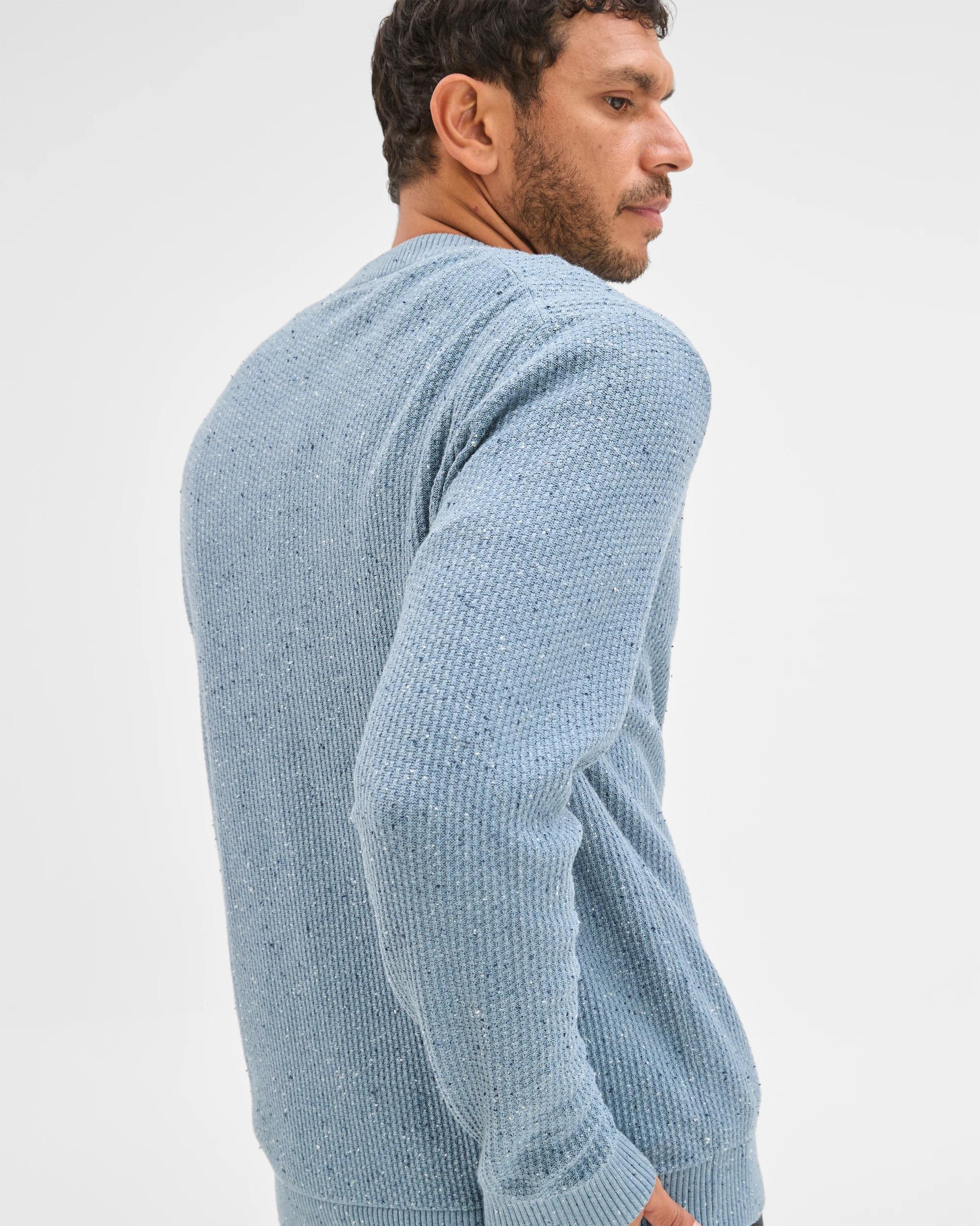 5 Target Man Australian Cotton Lightweight Tuck Knit Jumper BLUE, 5 of 6