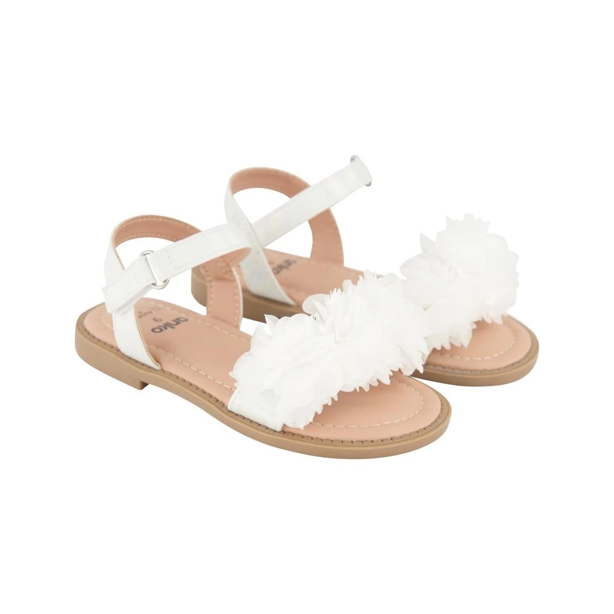 2 Junior Floral Sandals Snw White, 2 of 4