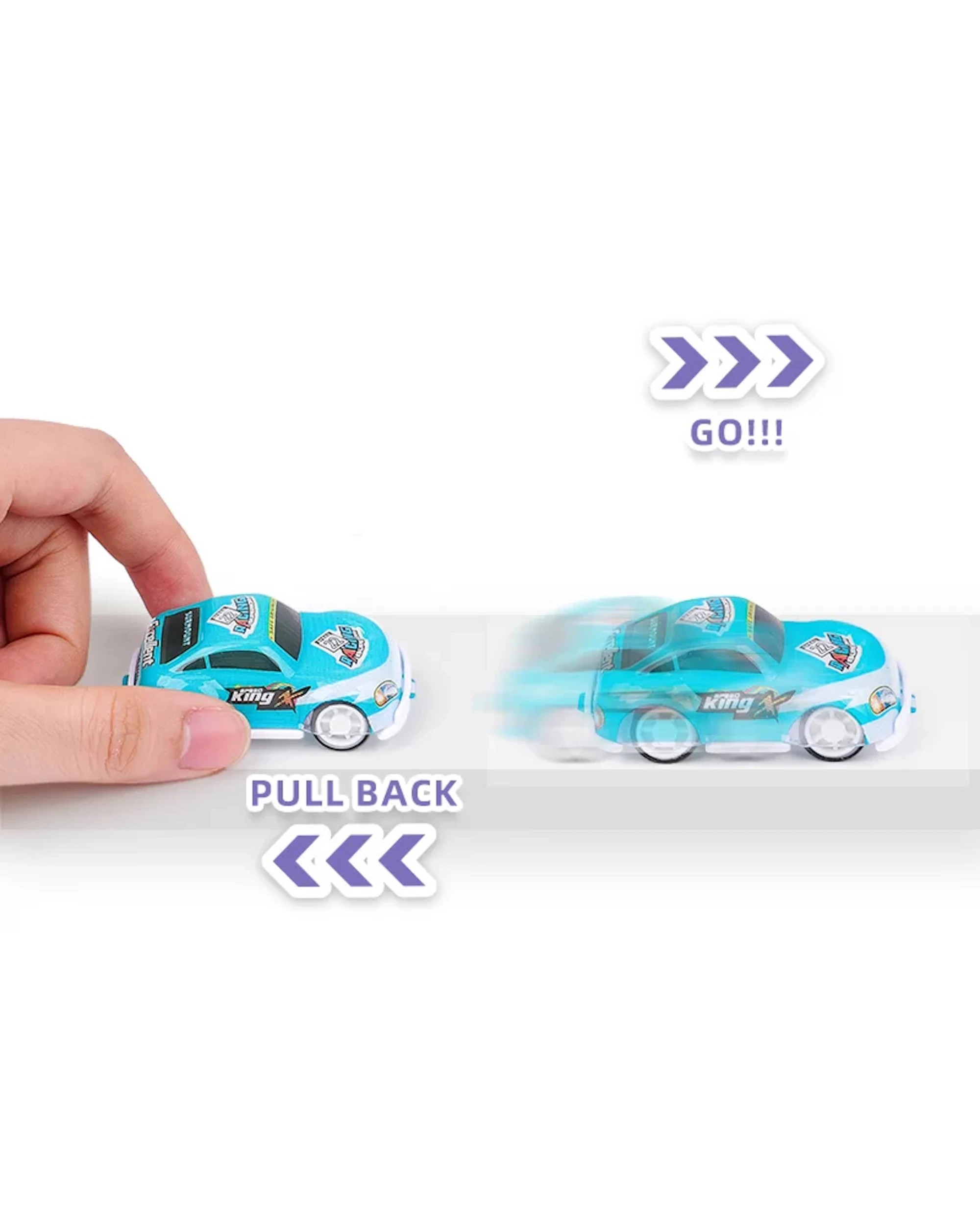 3 Partyrama Mixed Mini Pull Back Racing Cars Pack of 6 - Multi, 3 of 5