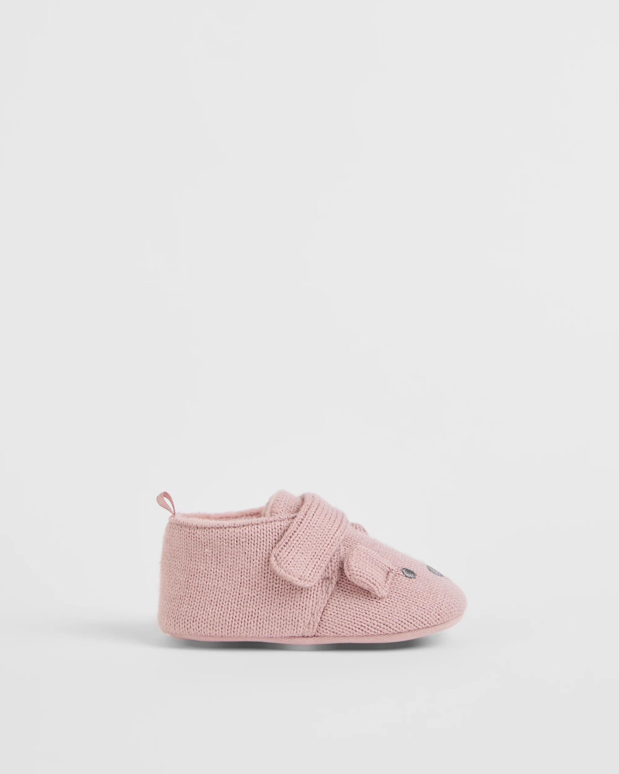 1 Target Baby Baby Pre Walker Novelty Knit Ballet Flats PINK, 1 of 3