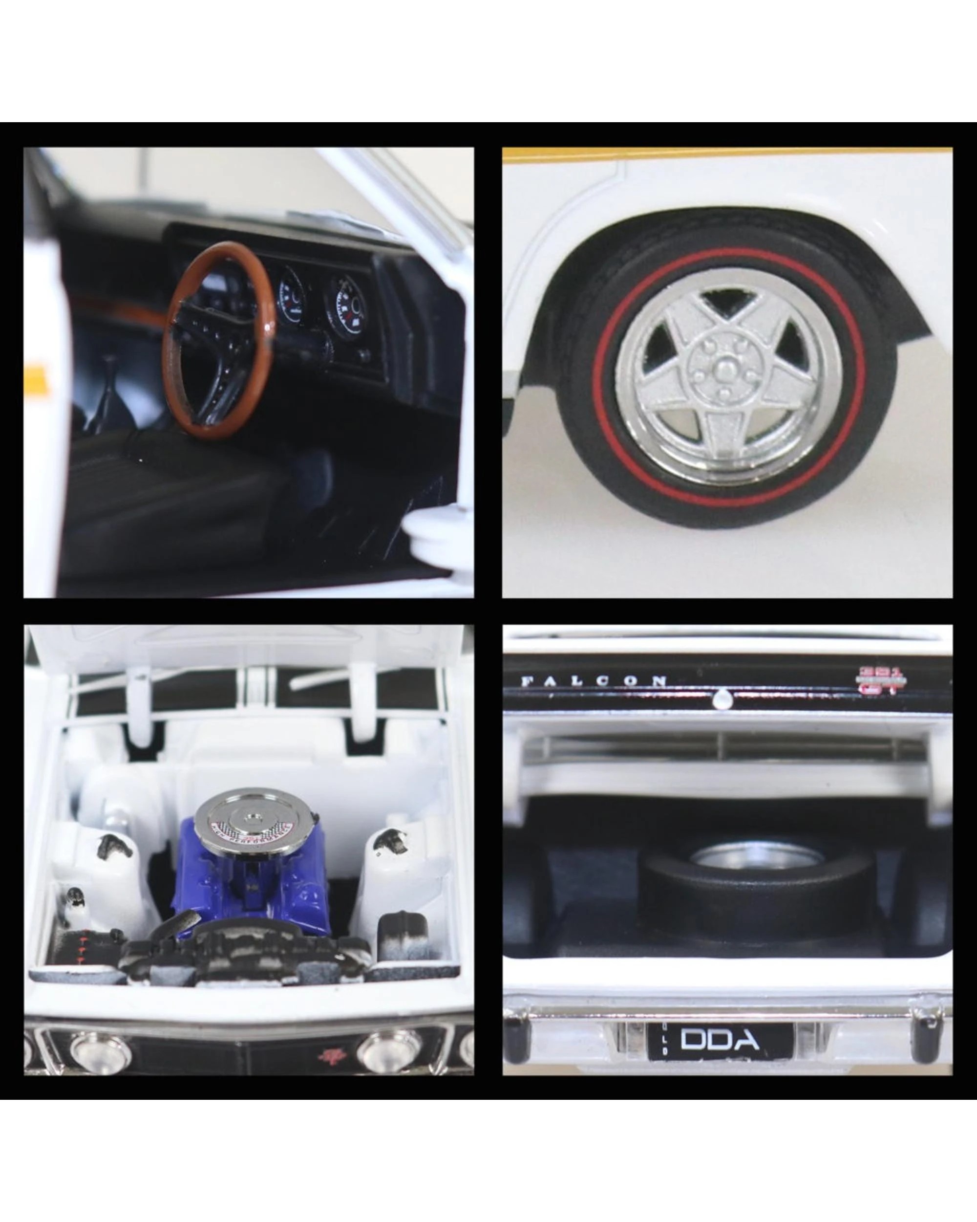 4 DDA Ford Falcon XW GTHO Phase 2 White 1:32 Scale Vehicle - White, 4 of 4