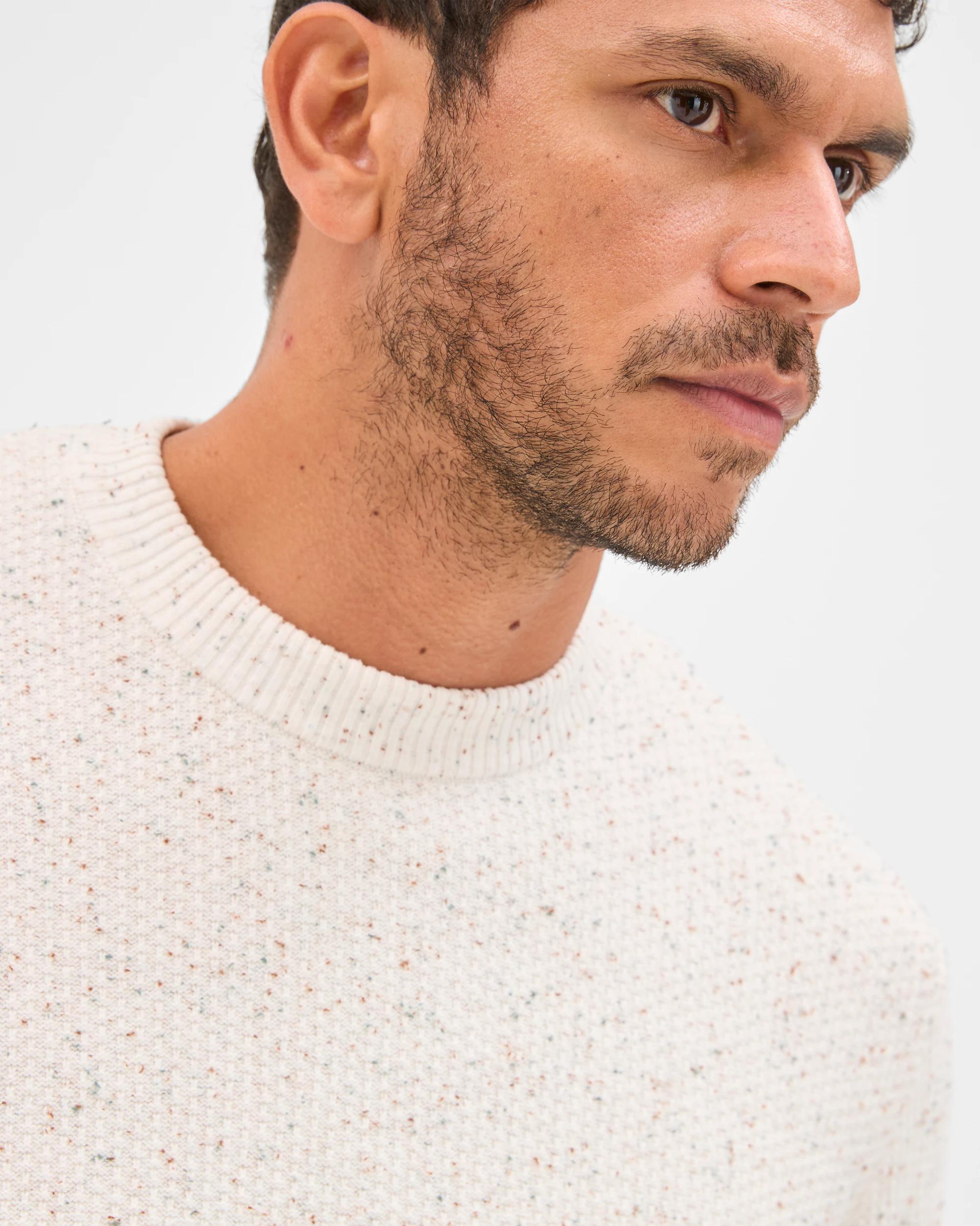 5 Target Man Australian Cotton Lightweight Tuck Knit Jumper OAT, 5 of 7