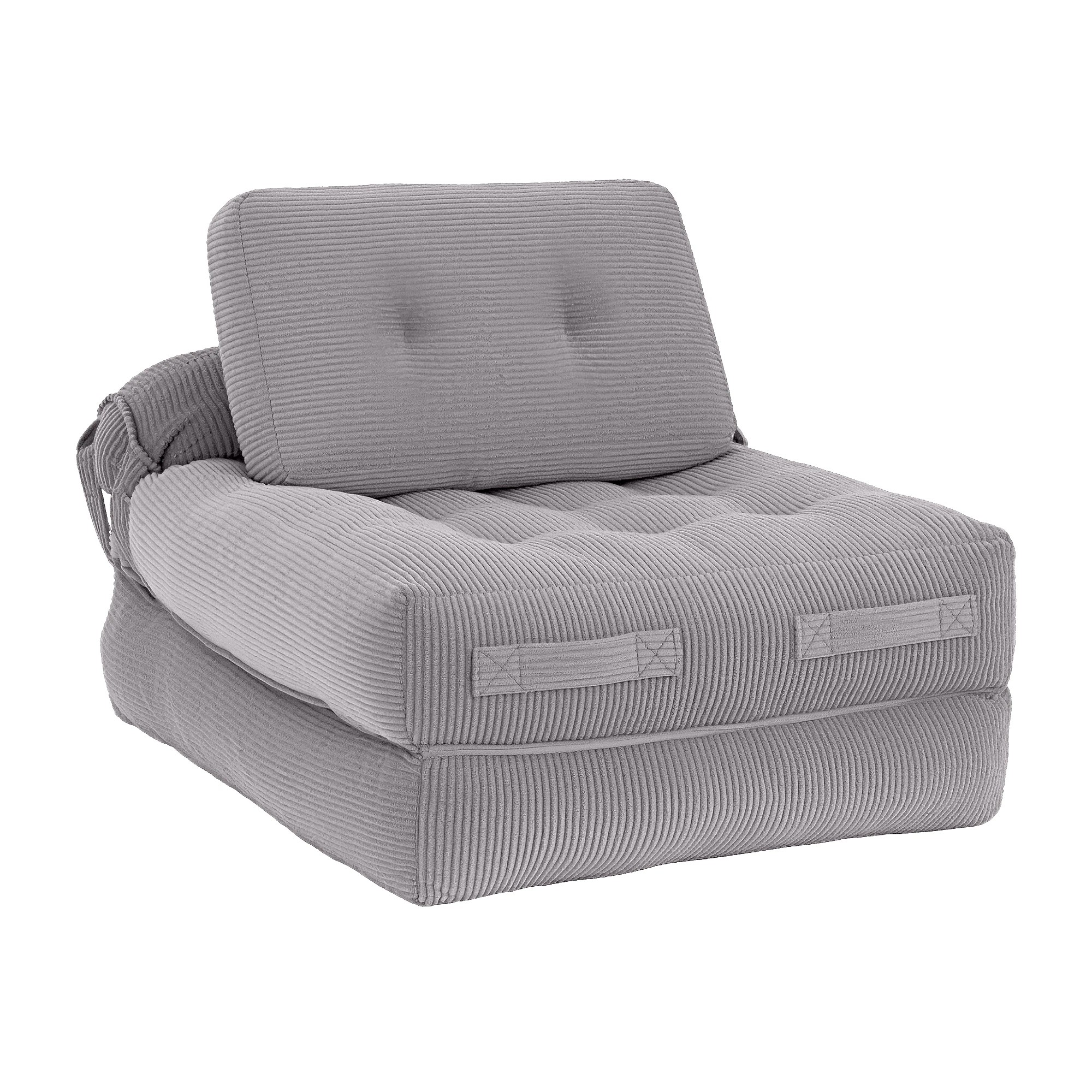1 Artiss 1 Seater Corduroy Convertible Sofa Bed Pull Out Boneless Couch - Grey, 1 of 9