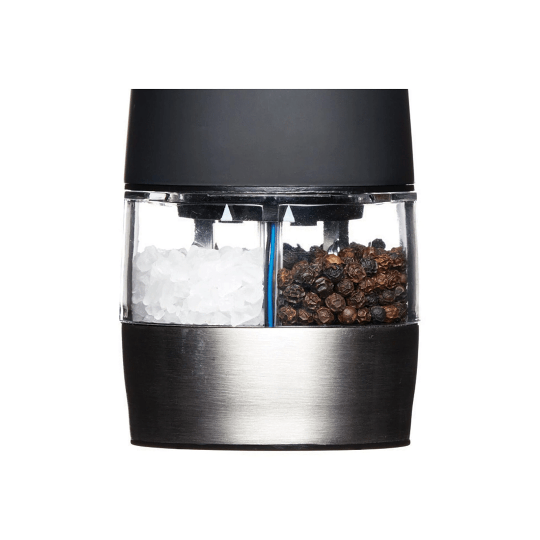 3 Mastercraft 17cm Electric Dual Salt & Peeper Mill Home/kitchen Spice Grinder
 - Black, 3 of 4