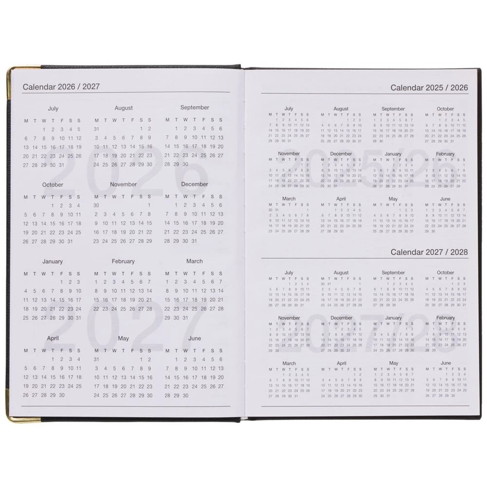 3 J.Burrows A5 Week to View Elite FY26/27 Diary Black, 3 of 6