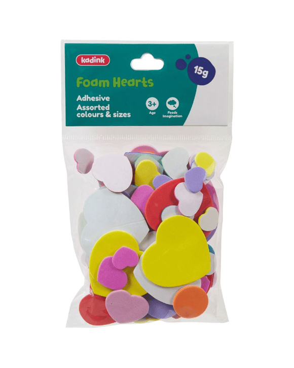 Kadink Foam Hearts 15g Assorted
