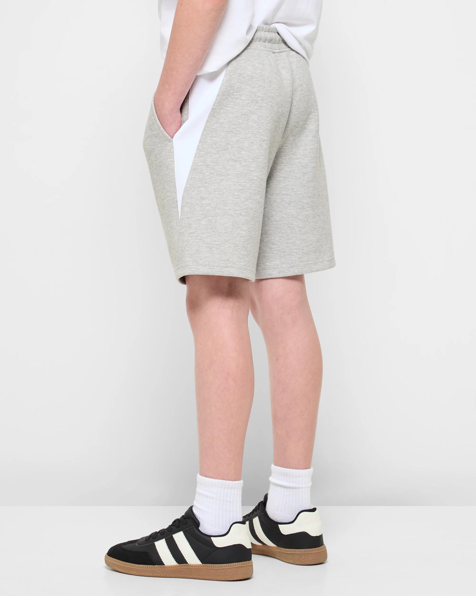 3 Target Australian Cotton Blend Tech Fleece Shorts GREY MARLE, 3 of 5