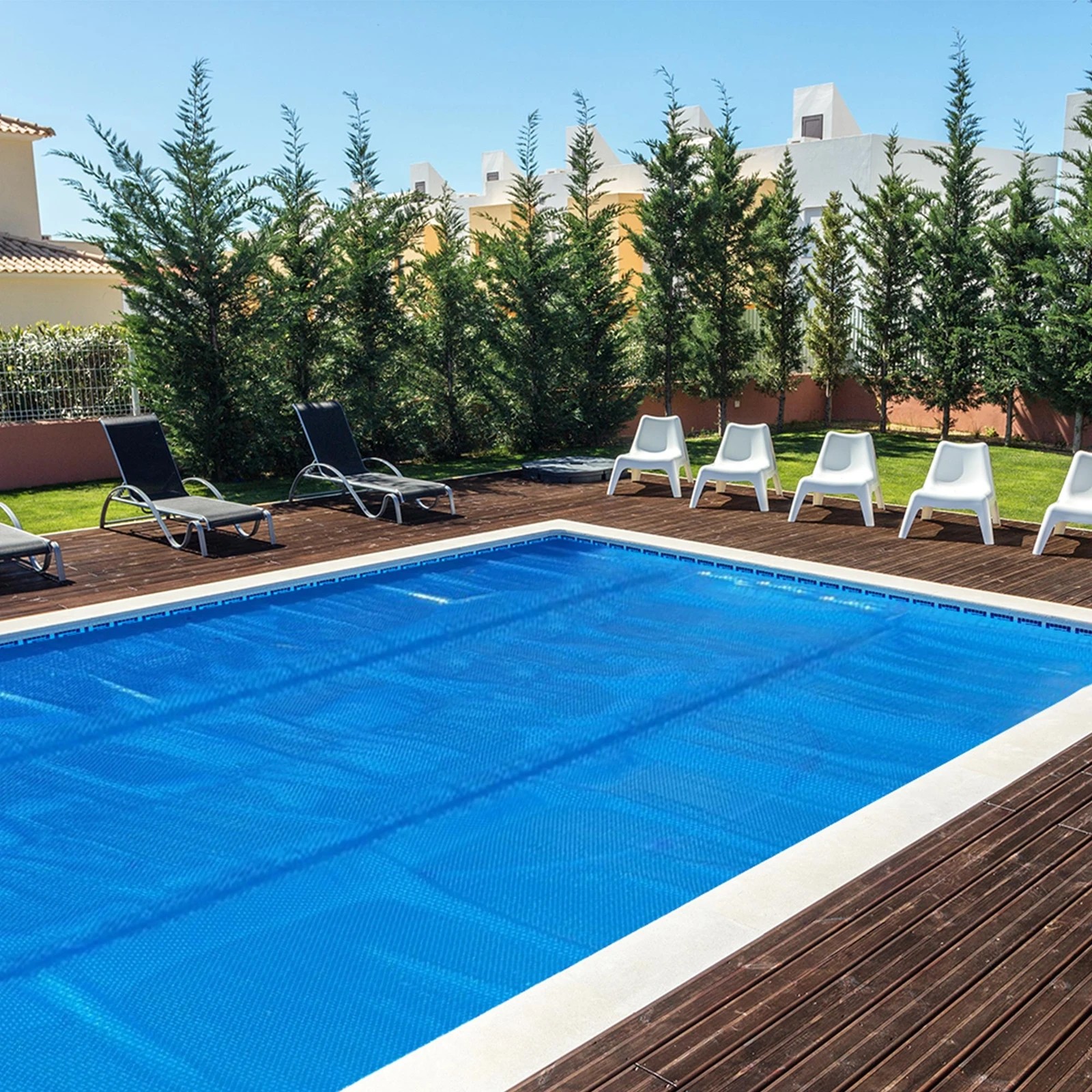 5 Alfordson Pool Cover 500 Micron 8X4.2M Solar Blanket Swimming 6M Roller Reel - Blue, 5 of 8
