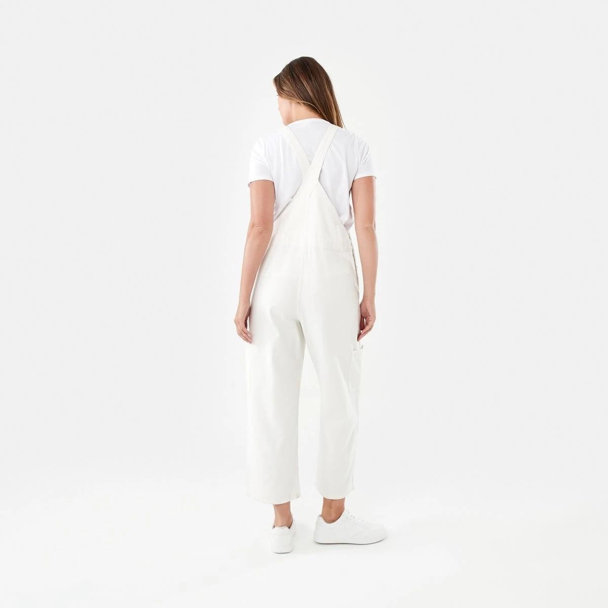 3 Sleeveless Cargo Dungarees Ecru, 3 of 8