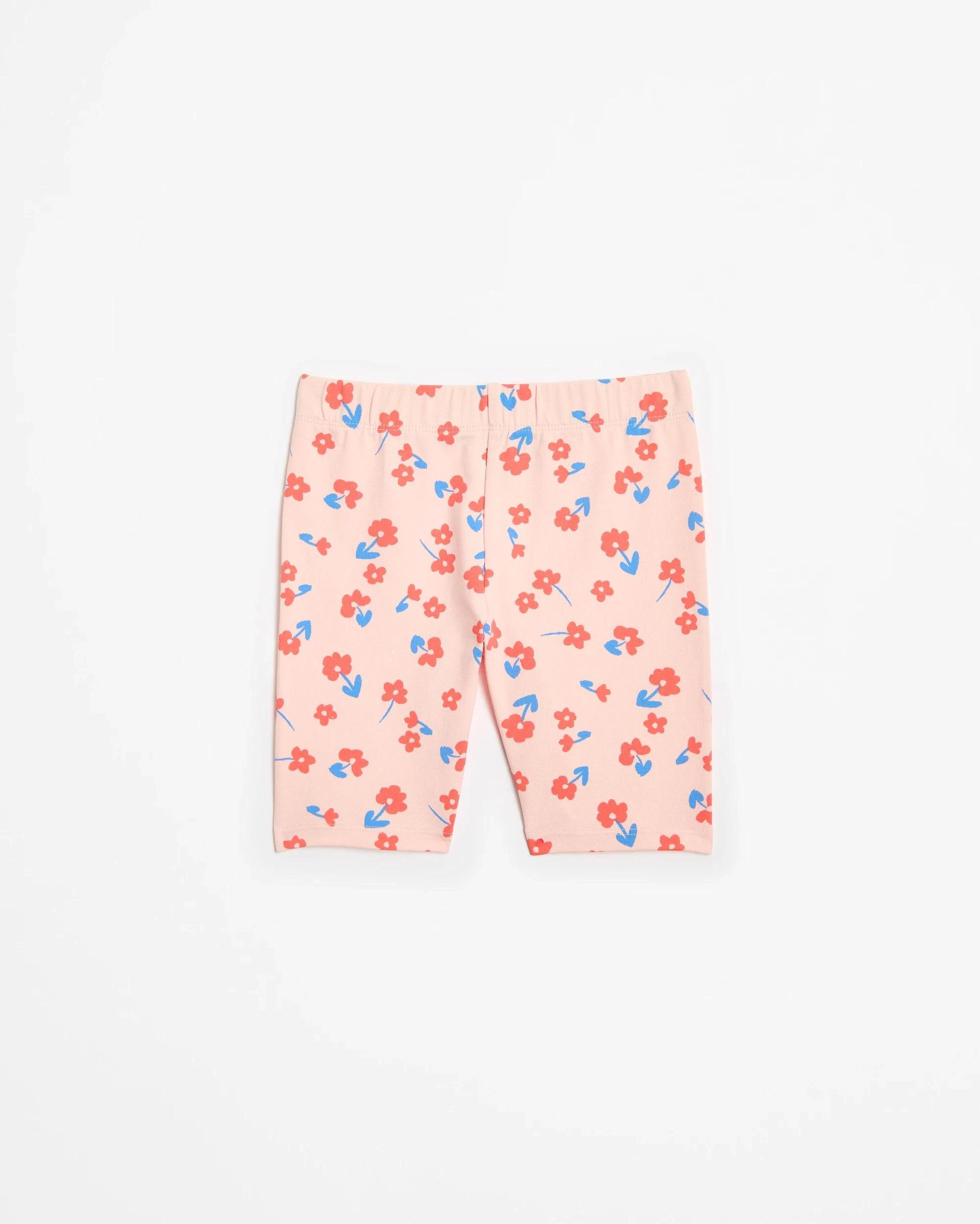 2 Target Kids Australian Cotton Bike Shorts 3 Pack PINK FLORAL BLUE STRIPE, 2 of 5