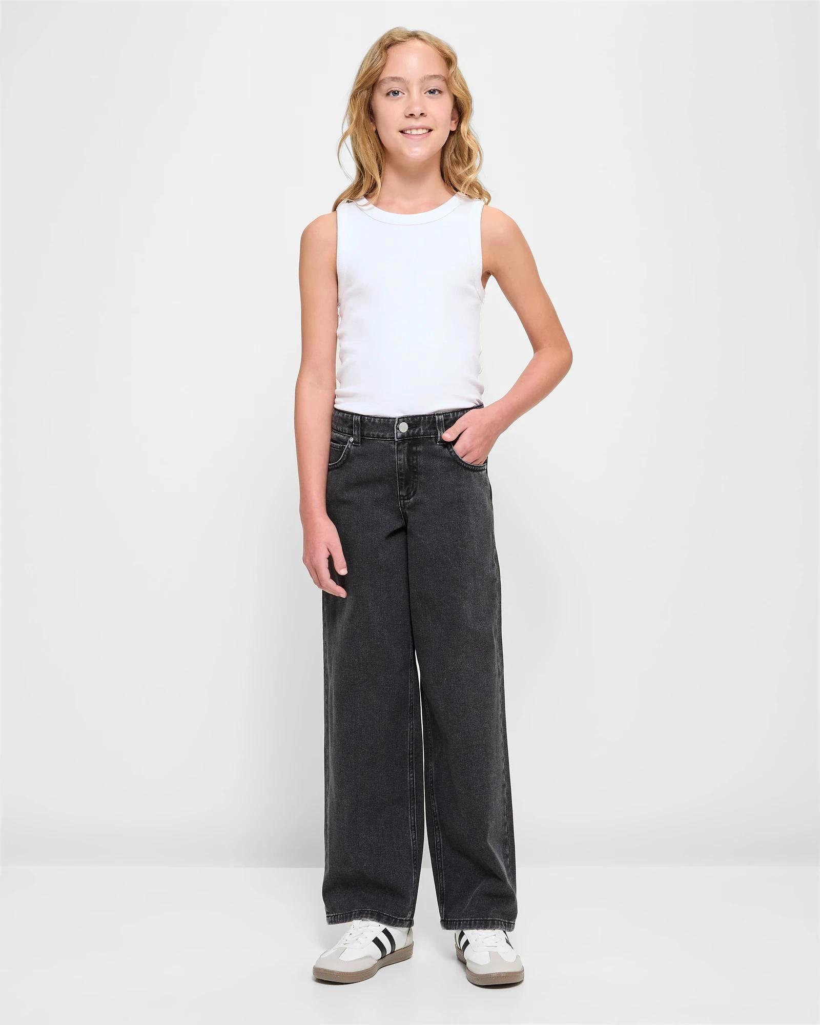 2 Target Wide Leg Denim Jeans BLACK, 2 of 8