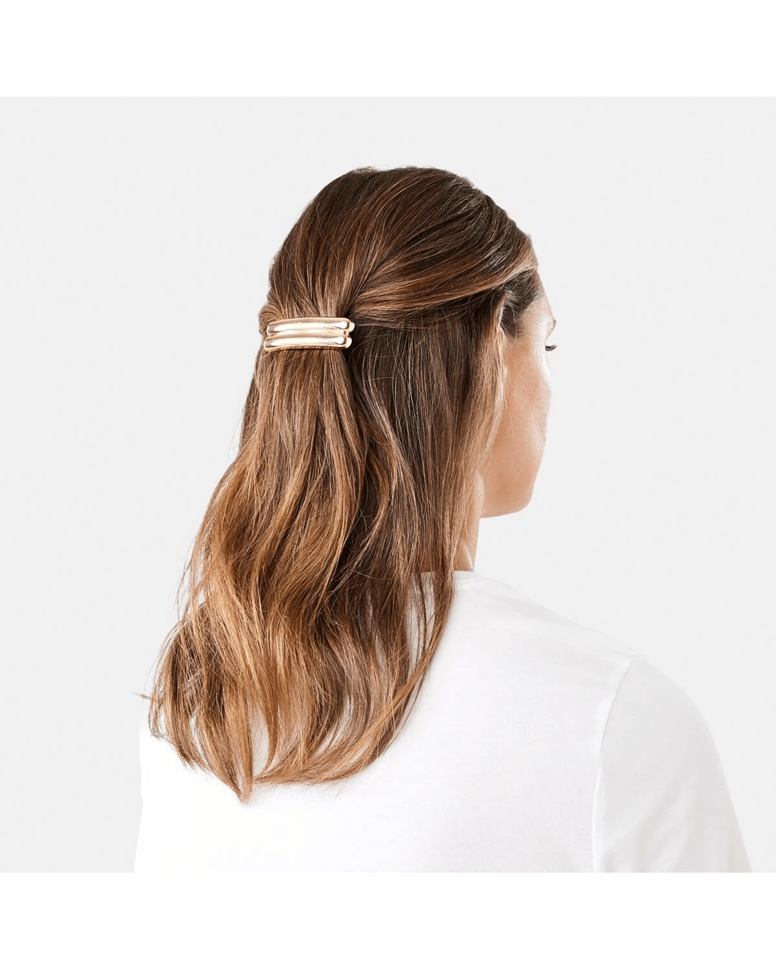 3 3 Pack Gold Tone Barrette Hair Clips, 3 of 4