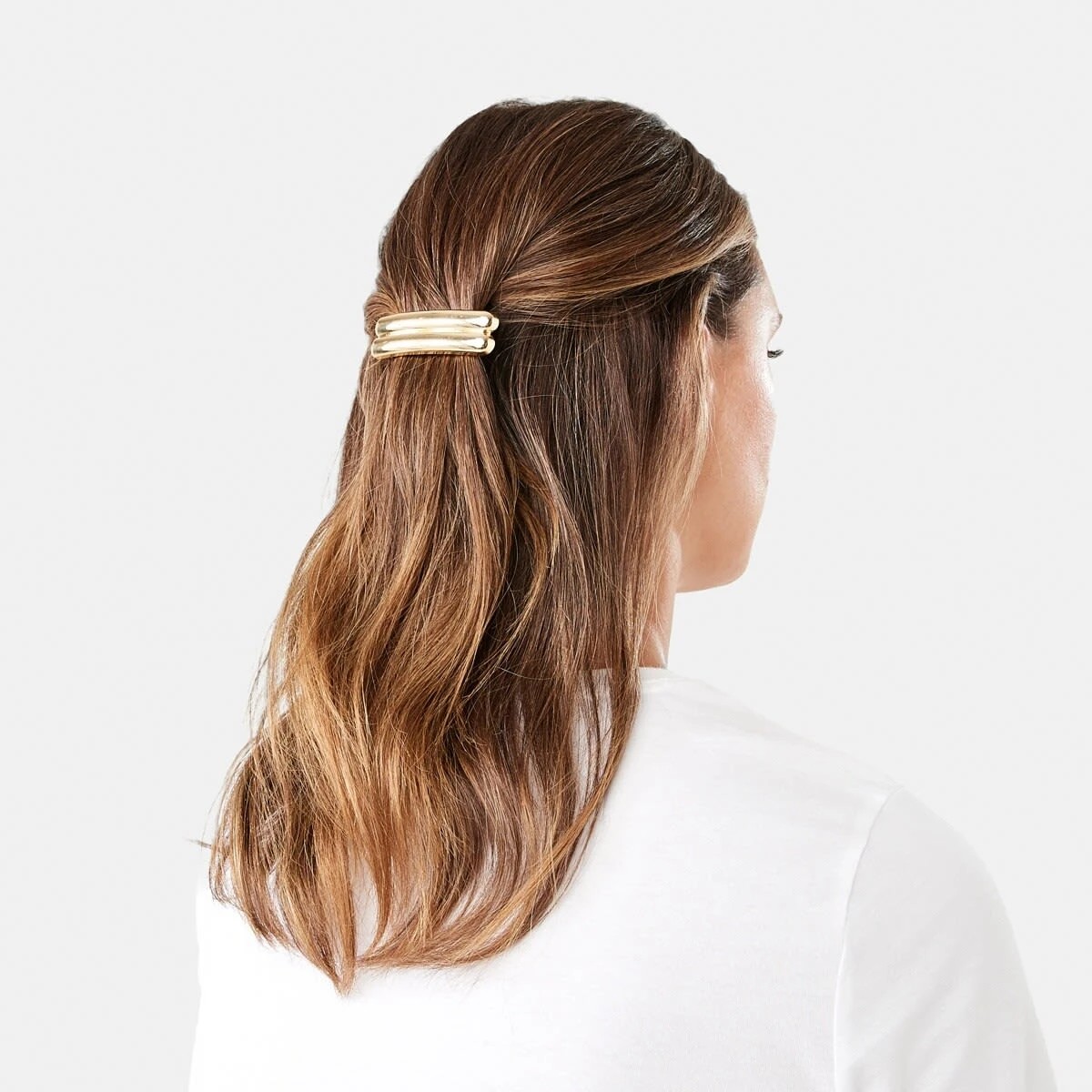 3 3 Pack Gold Tone Barrette Hair Clips, 3 of 4