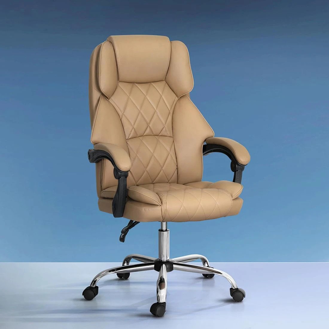3 Artiss Executive Office Chair Leather Recliner Espresso
 - brown, 3 of 7