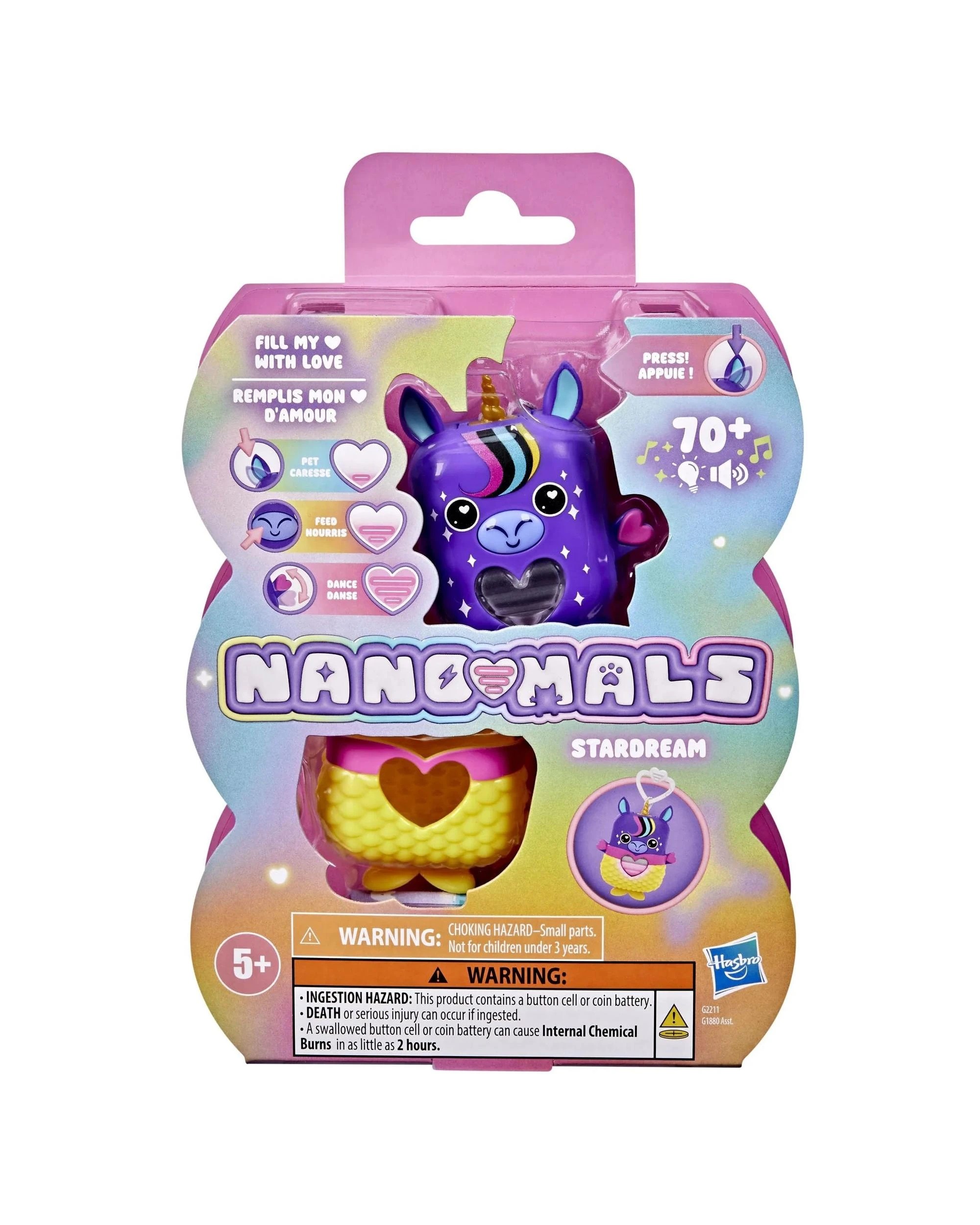 3 Hasbro Nano-Mals Stardream the Unicorn Electronic Fidget Pet, 3 of 6