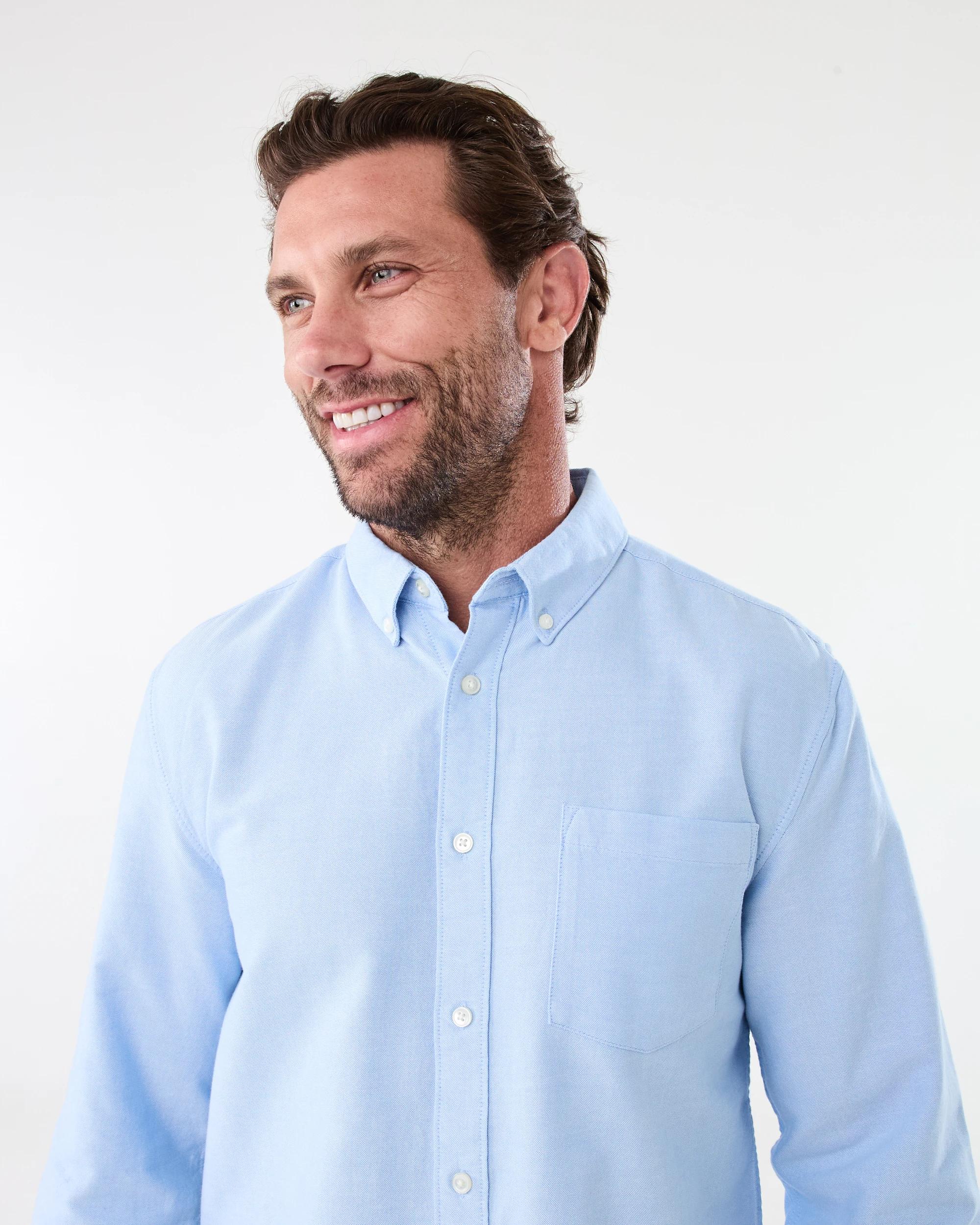 4 Long Sleeve Oxford Shirt Blu Light, 4 of 8