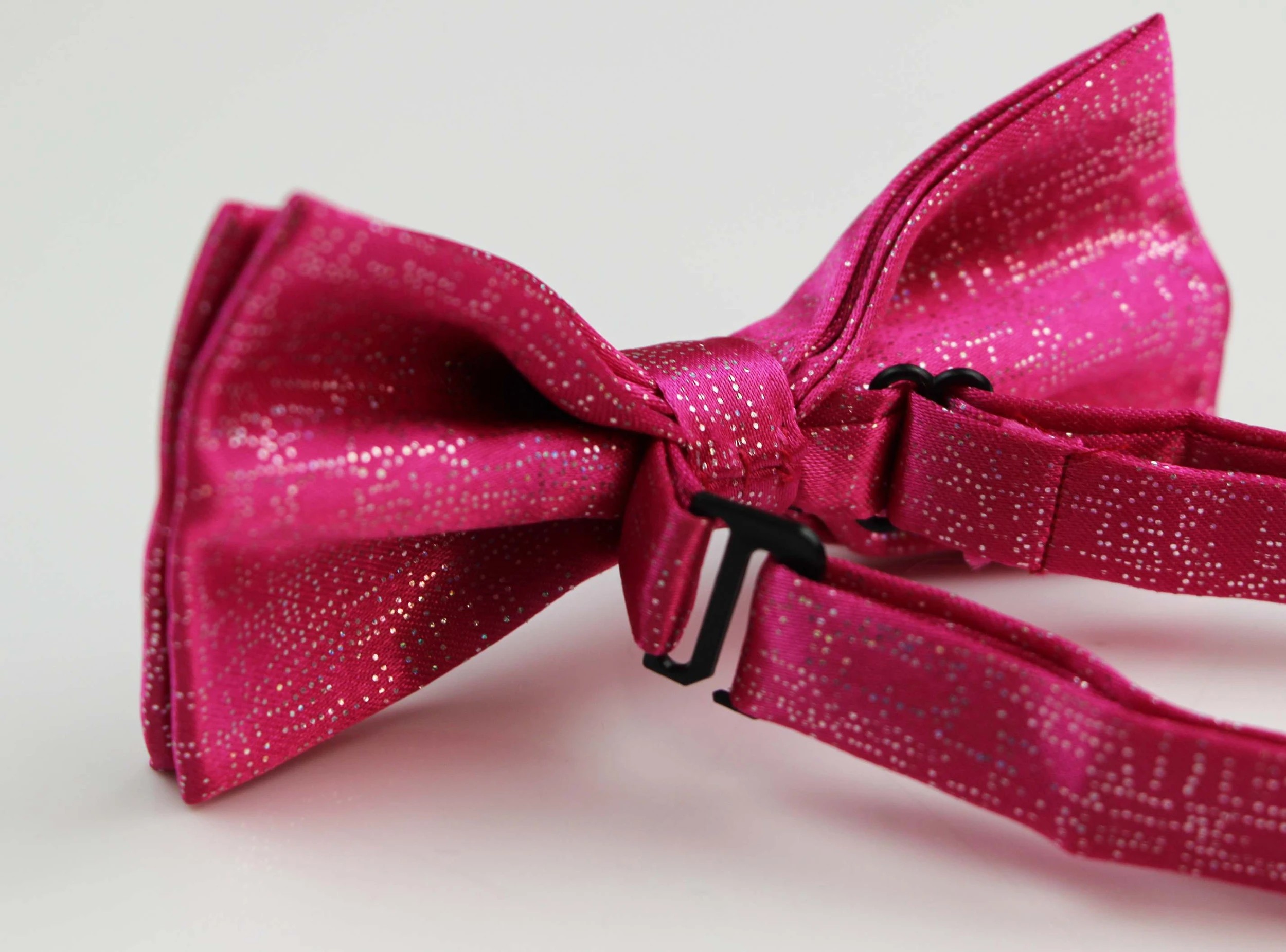 2 Zasel Mens Hot Pink Sparkly Glitter Patterned Bow Tie - Pink, 2 of 4
