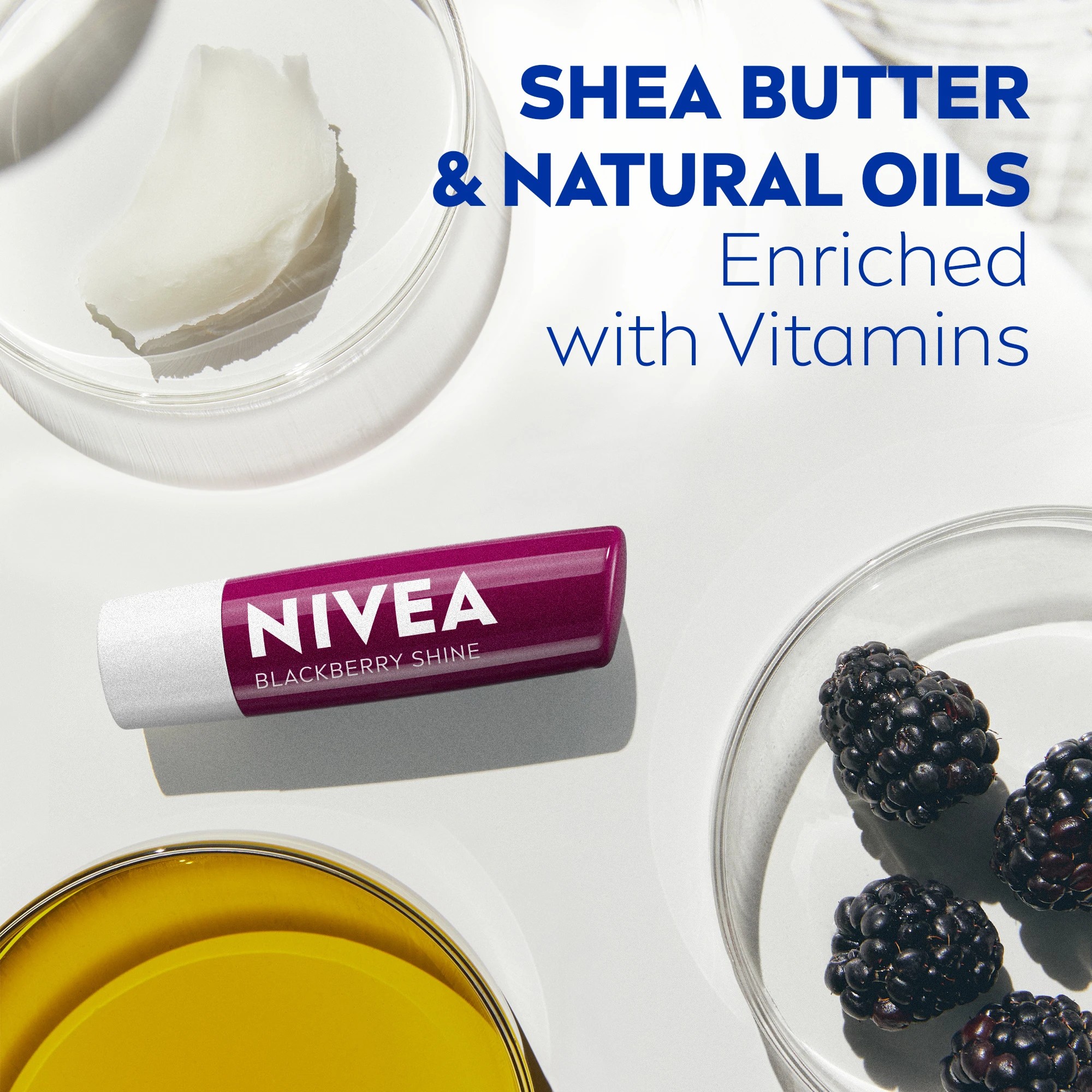 5 Nivea Blackberry Shine Caring Lip Balm 4.8g, 5 of 7