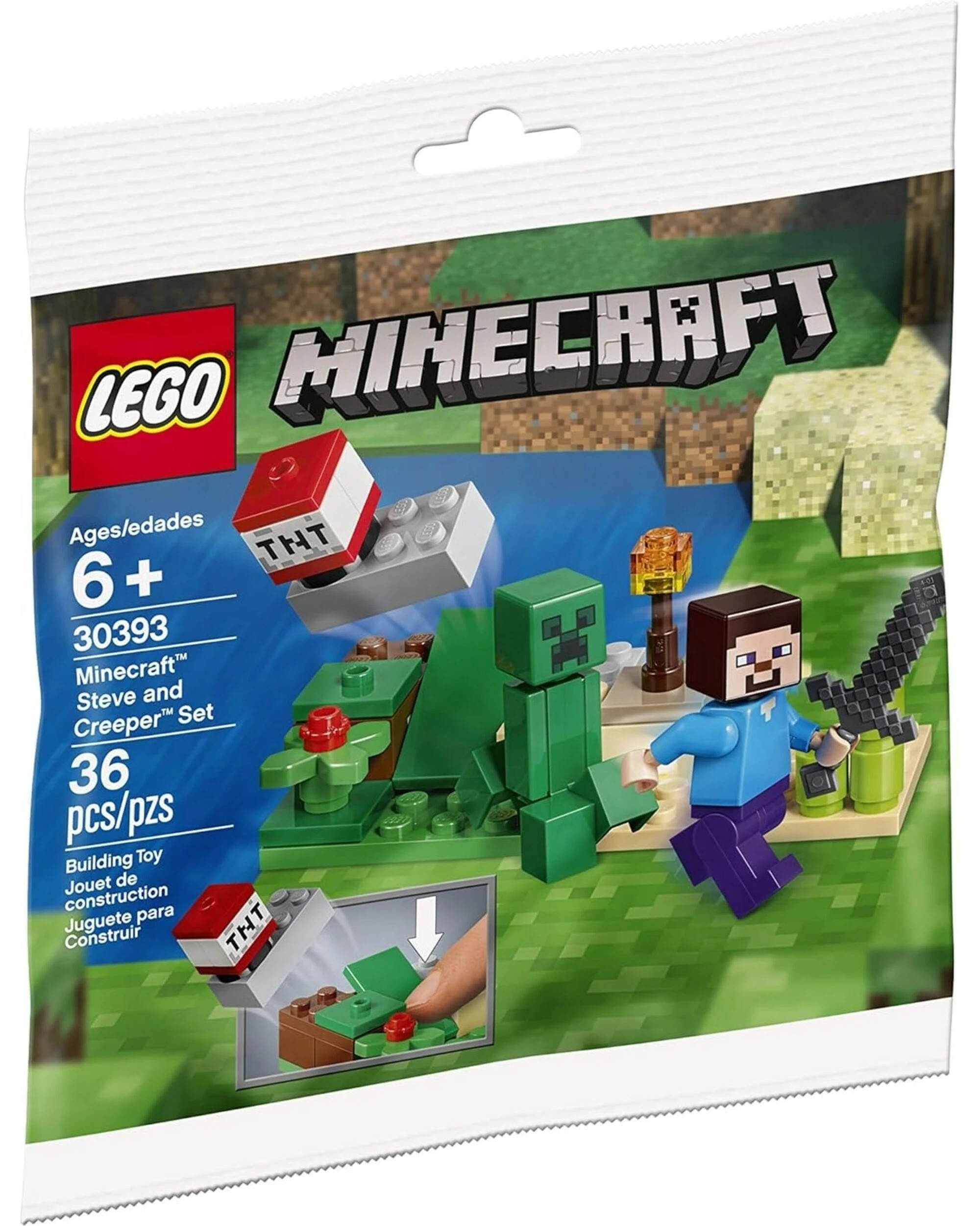 1 LEGO 30393 Minecraft Steve & Creeper Minifigure Set, 1 of 1