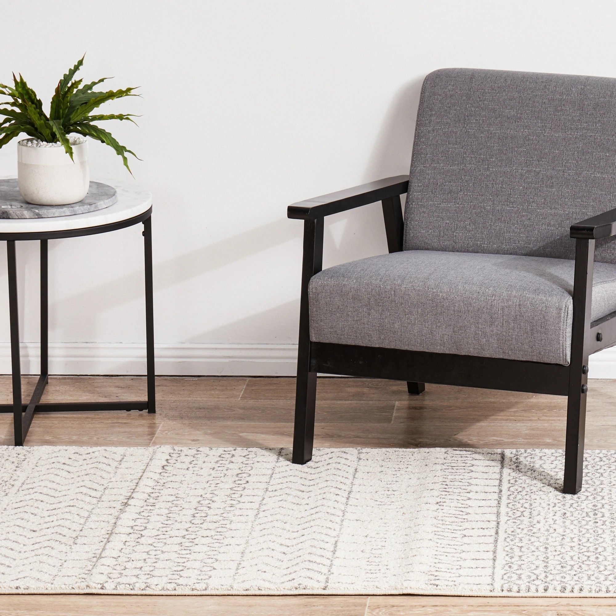 3 Common Ground Rugs Lustre Harper 300x80 cm Rug - Silver, 3 of 9