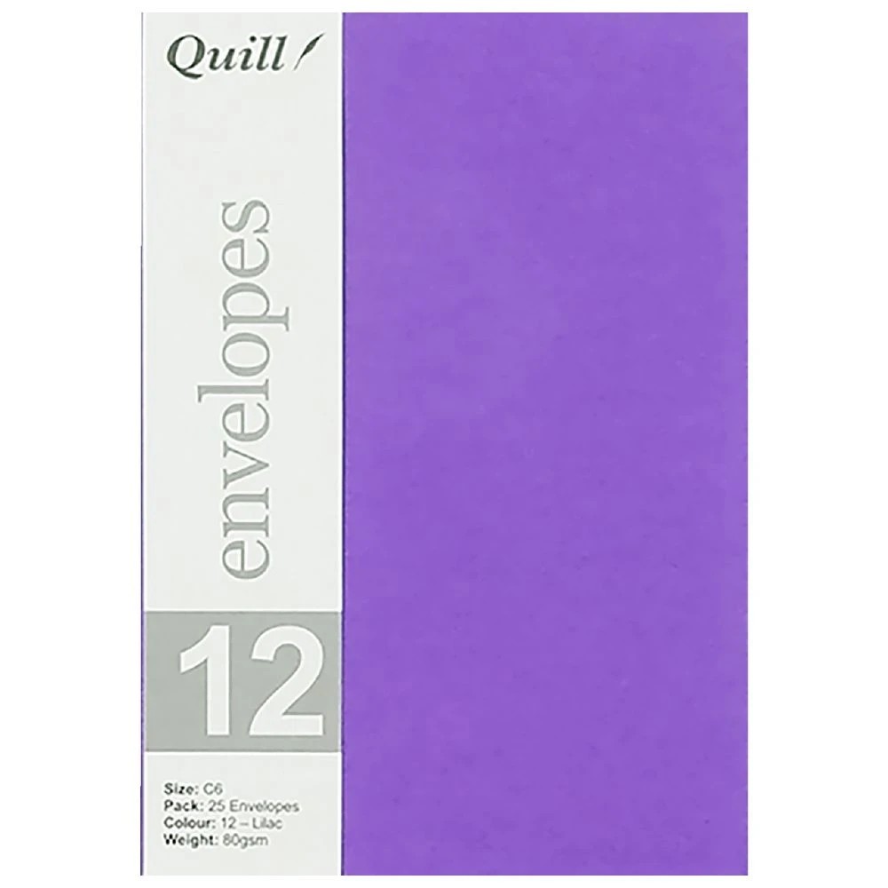 4 Quill C6 Envelopes Lilac 25 Pack, 4 of 5