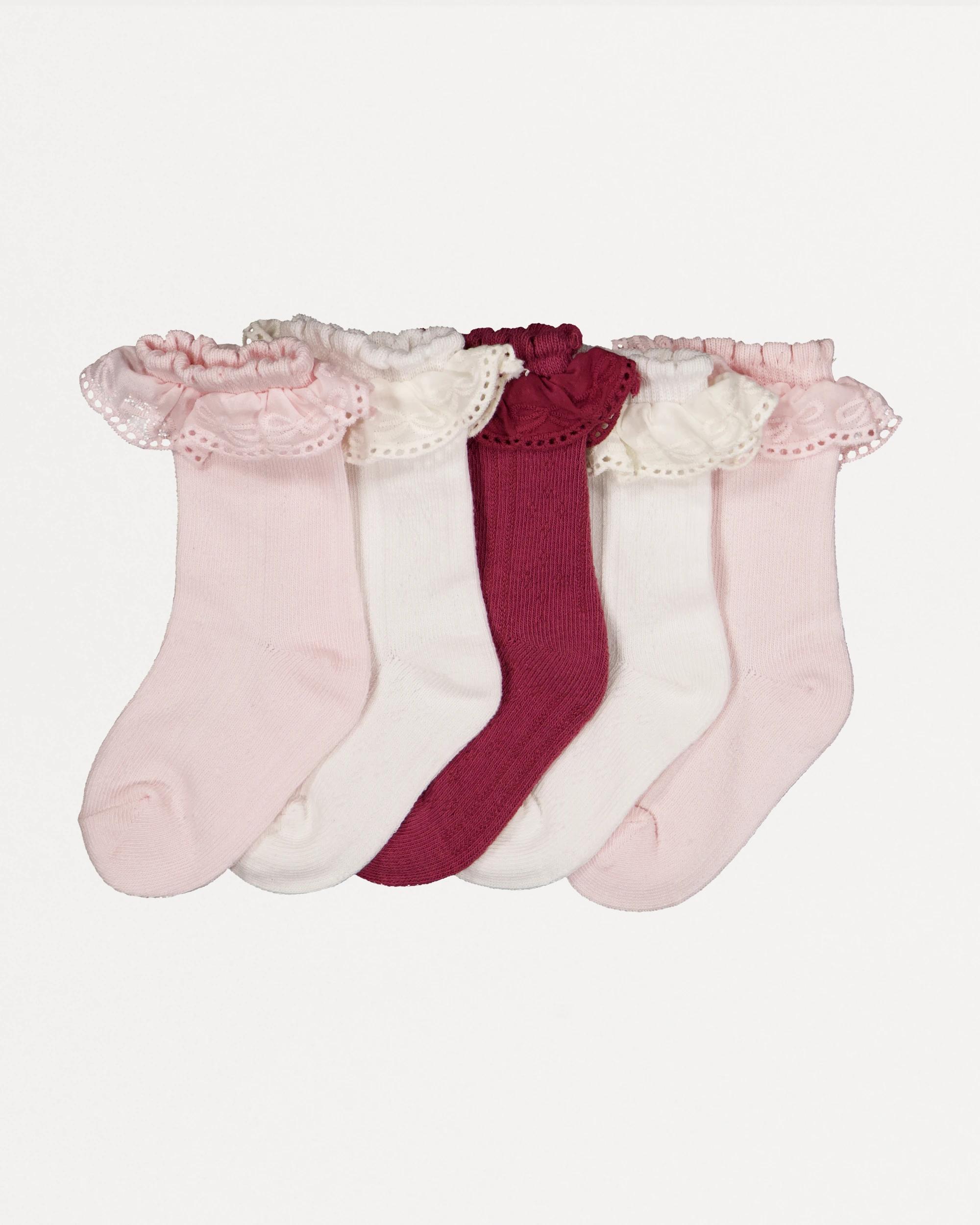 1 5 Pack Party Socks Pnk Brdie, 1 of 3