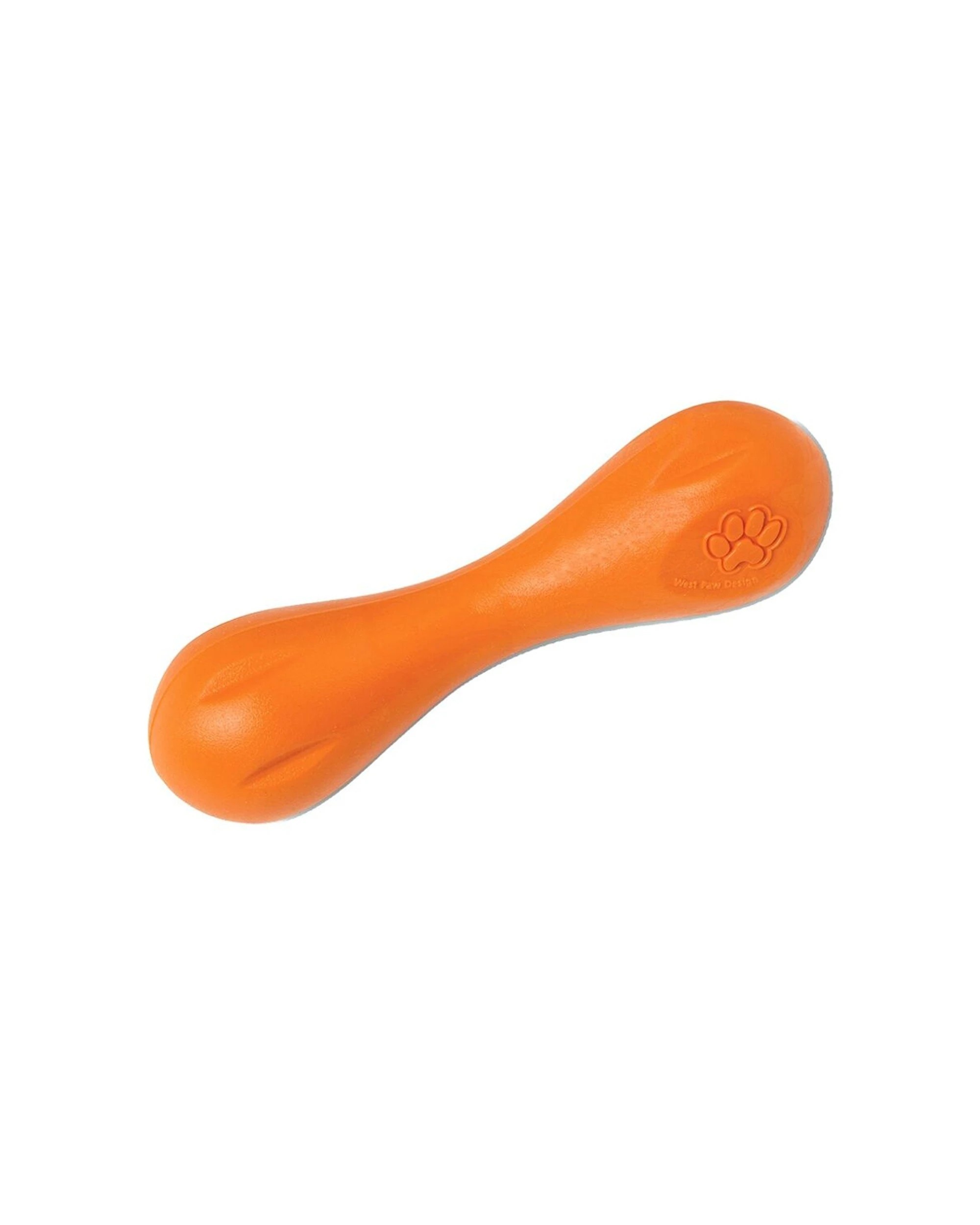 1 West Paw Hurley Bone Dog Chew And Fetch Toy Small Zogoflex Durable Floating - Orange, 1 of 1