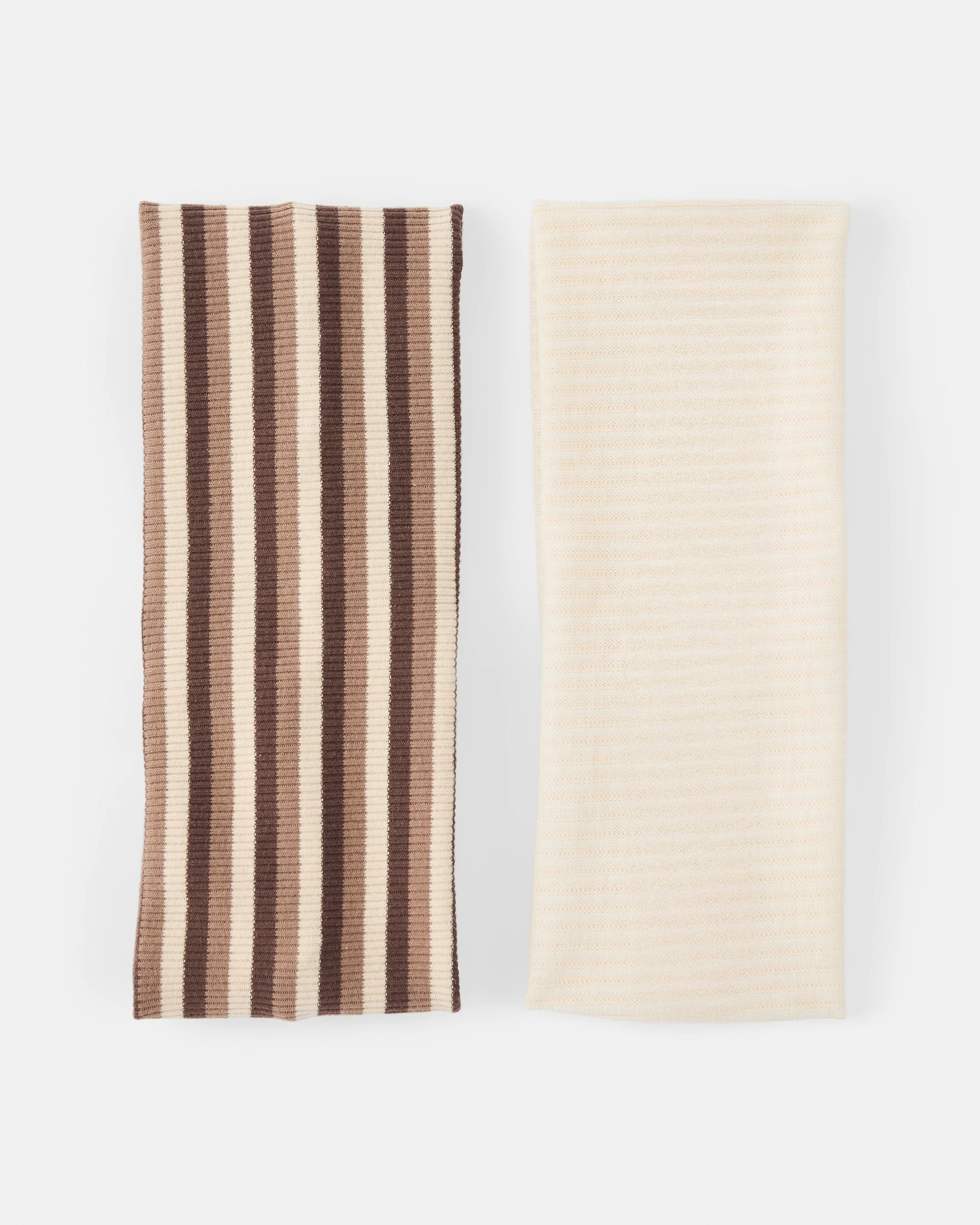 1 2 Pack Stripe Stretch Headband - Beige, 1 of 5