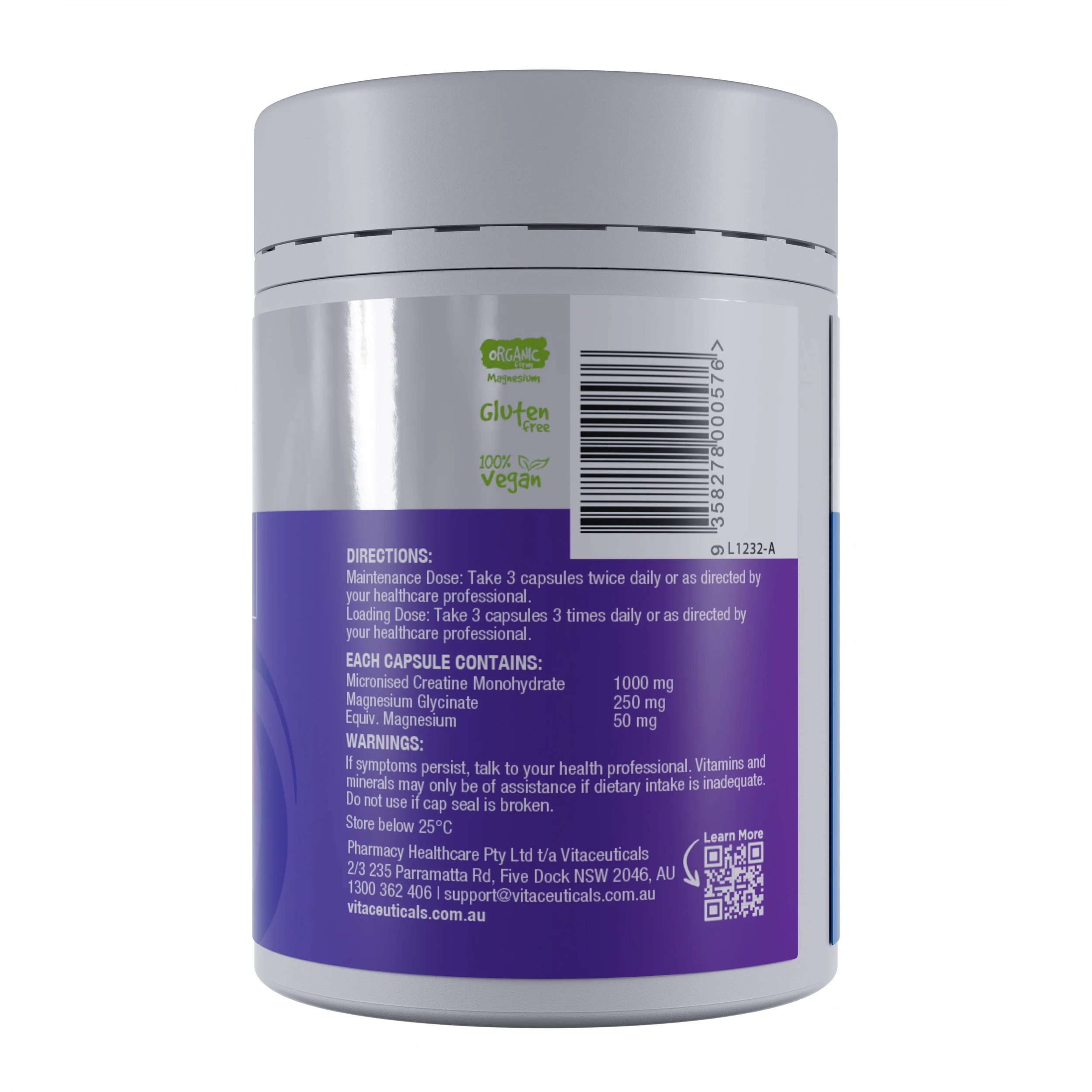 3 Vitaceuticals 120pc MagZorb Performance Creatine+ Support Strength & Recovery Capsules, 3 of 3