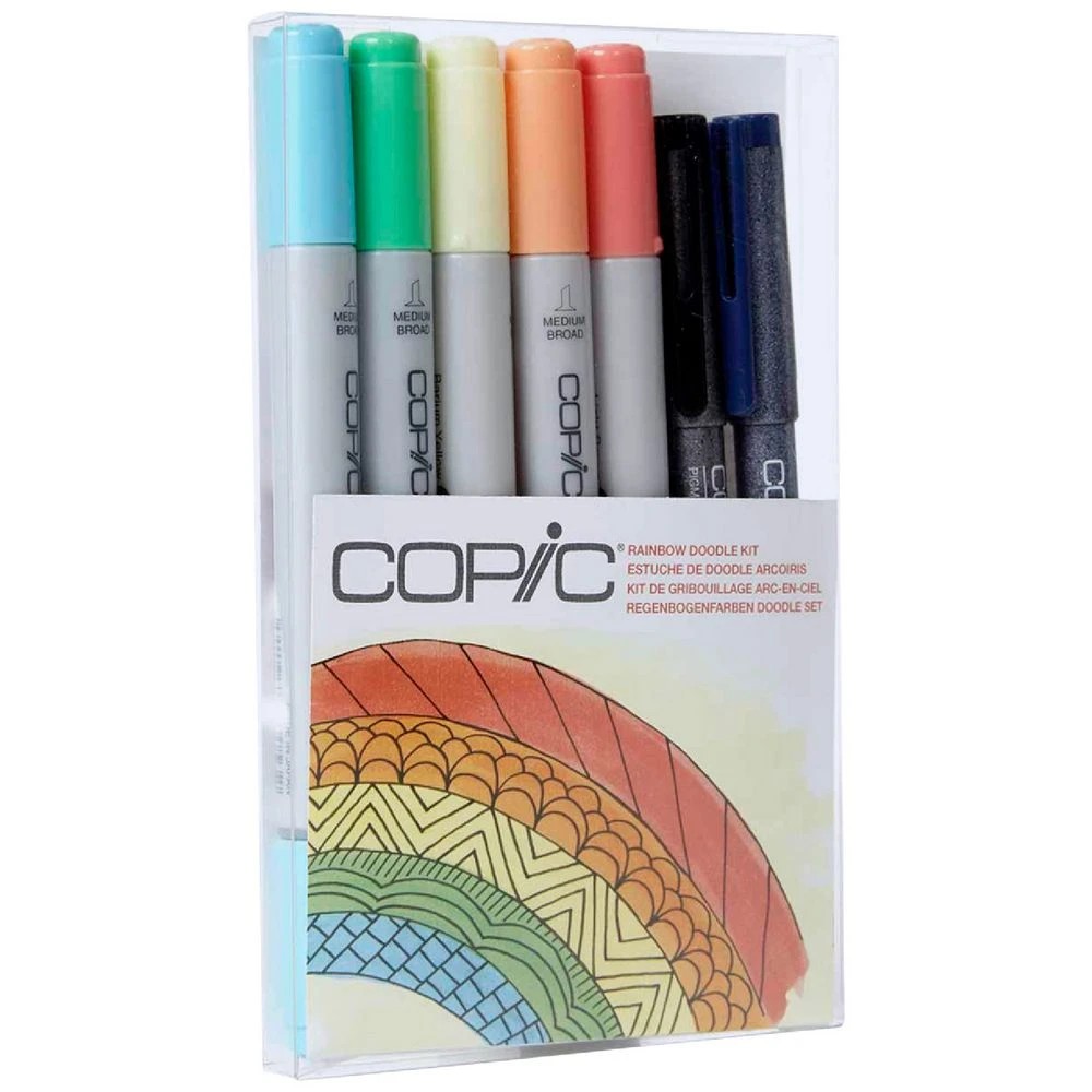 1 Copic Ciao Doodle Kit Rainbow 7 Piece, 1 of 4
