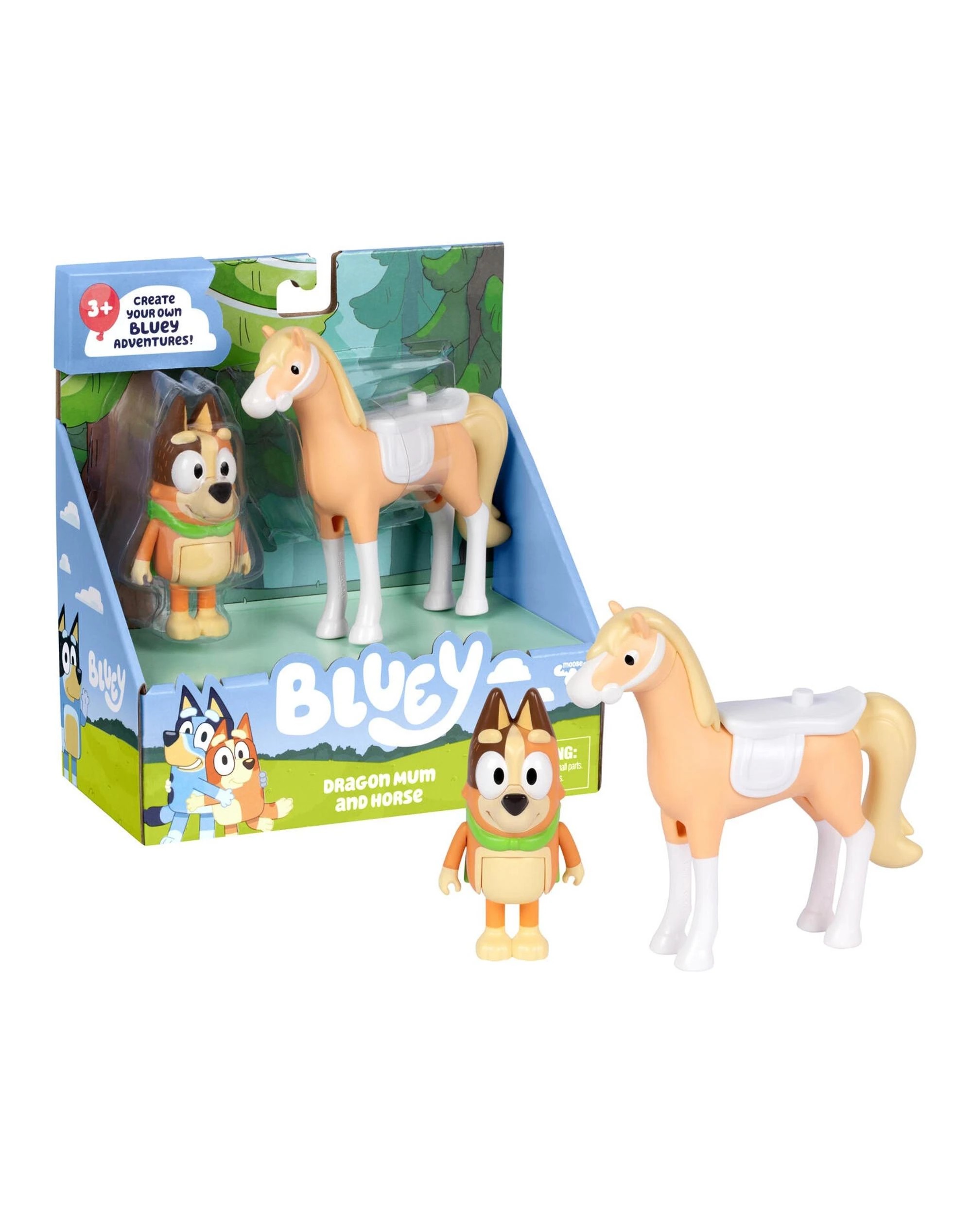 1 Bluey Series 15 Basic Vehicle Dragon Mum and Horse Playset, 1 of 7