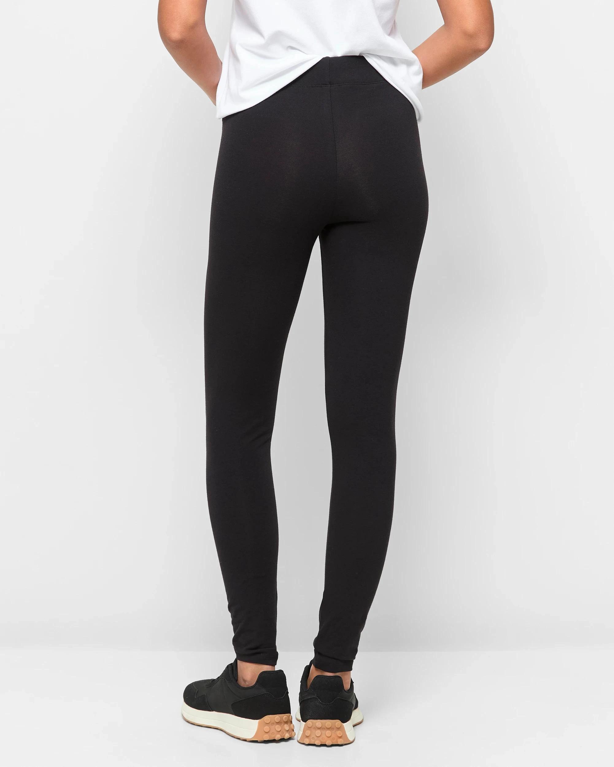 4 Target Active Australian Cotton Full Length Stretch Leggings BLACK, 4 of 5