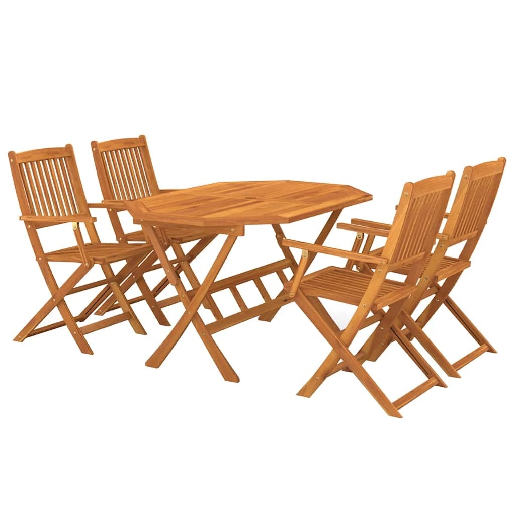 1 vidaXL dining set Foldable - Brown, 1 of 8