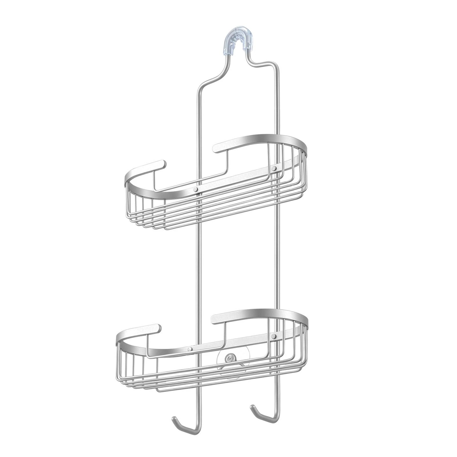 2 Ausway Aluminium Hanging Shower Caddy Over the Showerhead Organiser Rustproof Baskets, 2 of 7