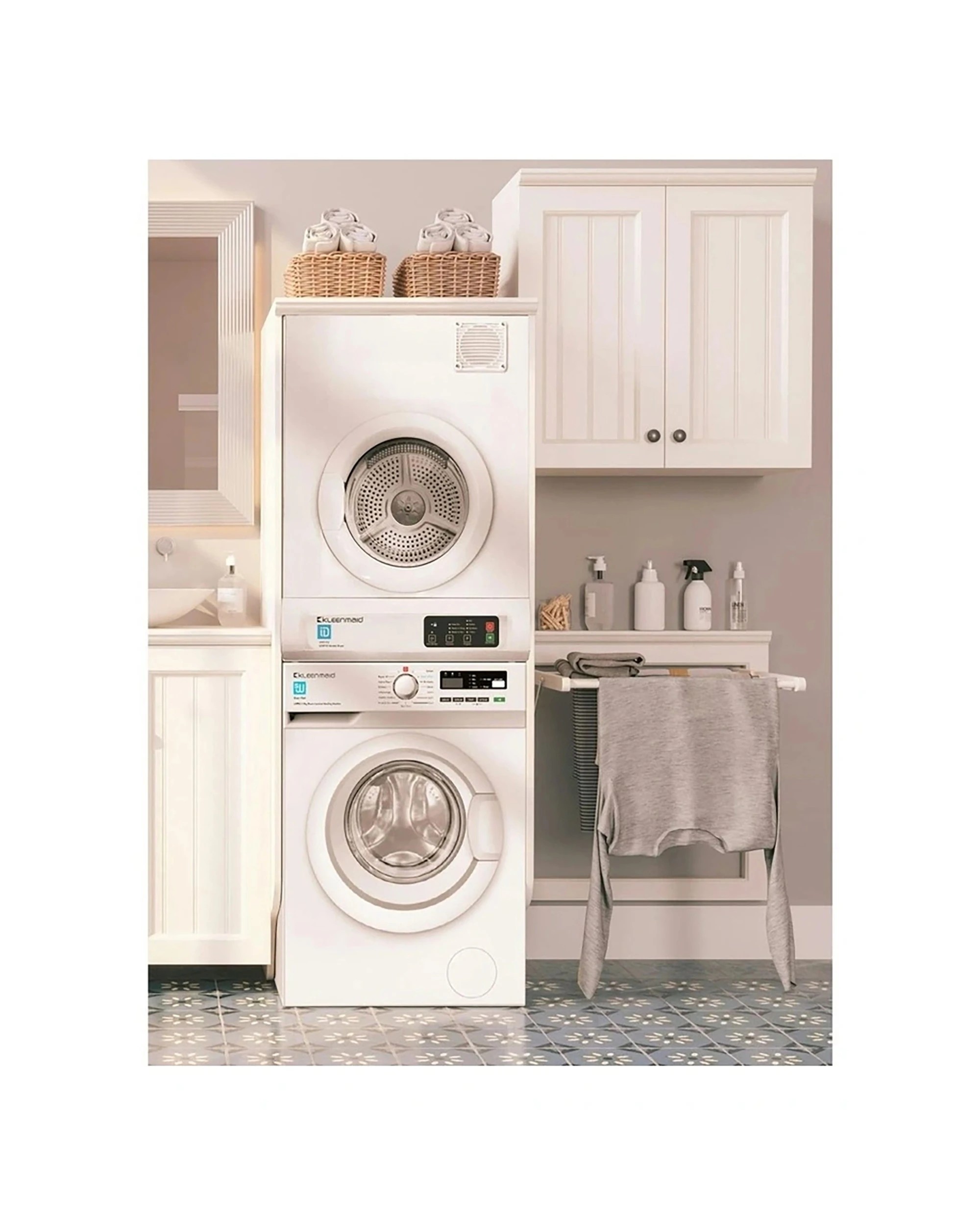 3 Kleenmaid Washing Machine Steam Assisted & 8kg Vented Dryer - White, 3 of 6